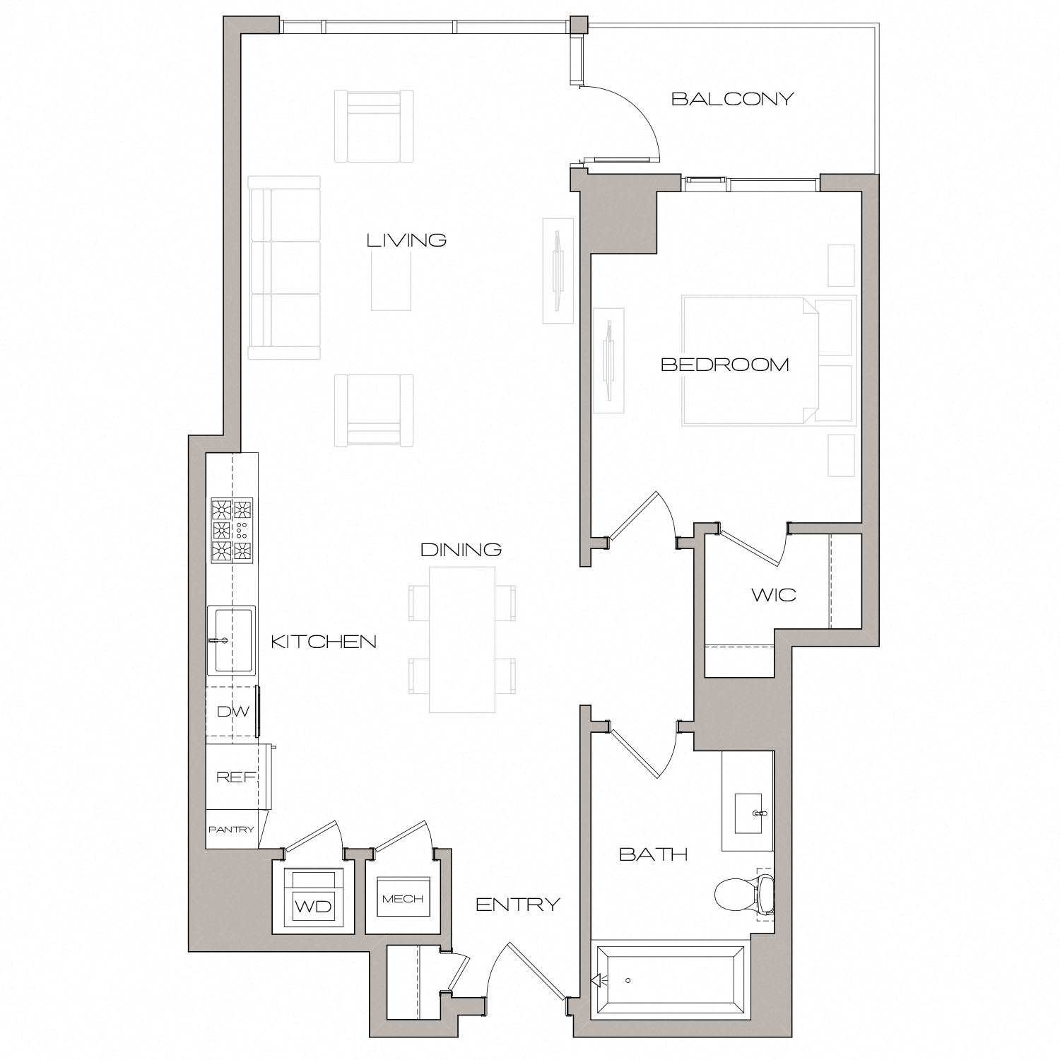 Floor plan layout diagram for A4