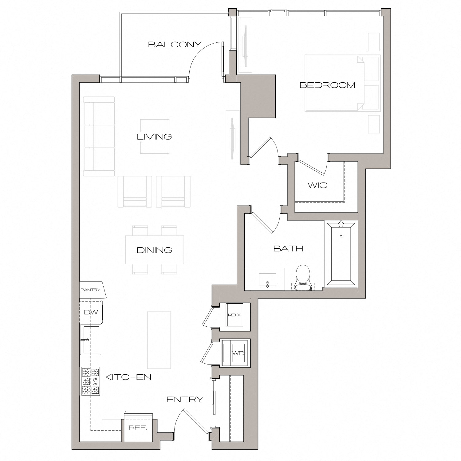 Floor plan layout diagram for A4A