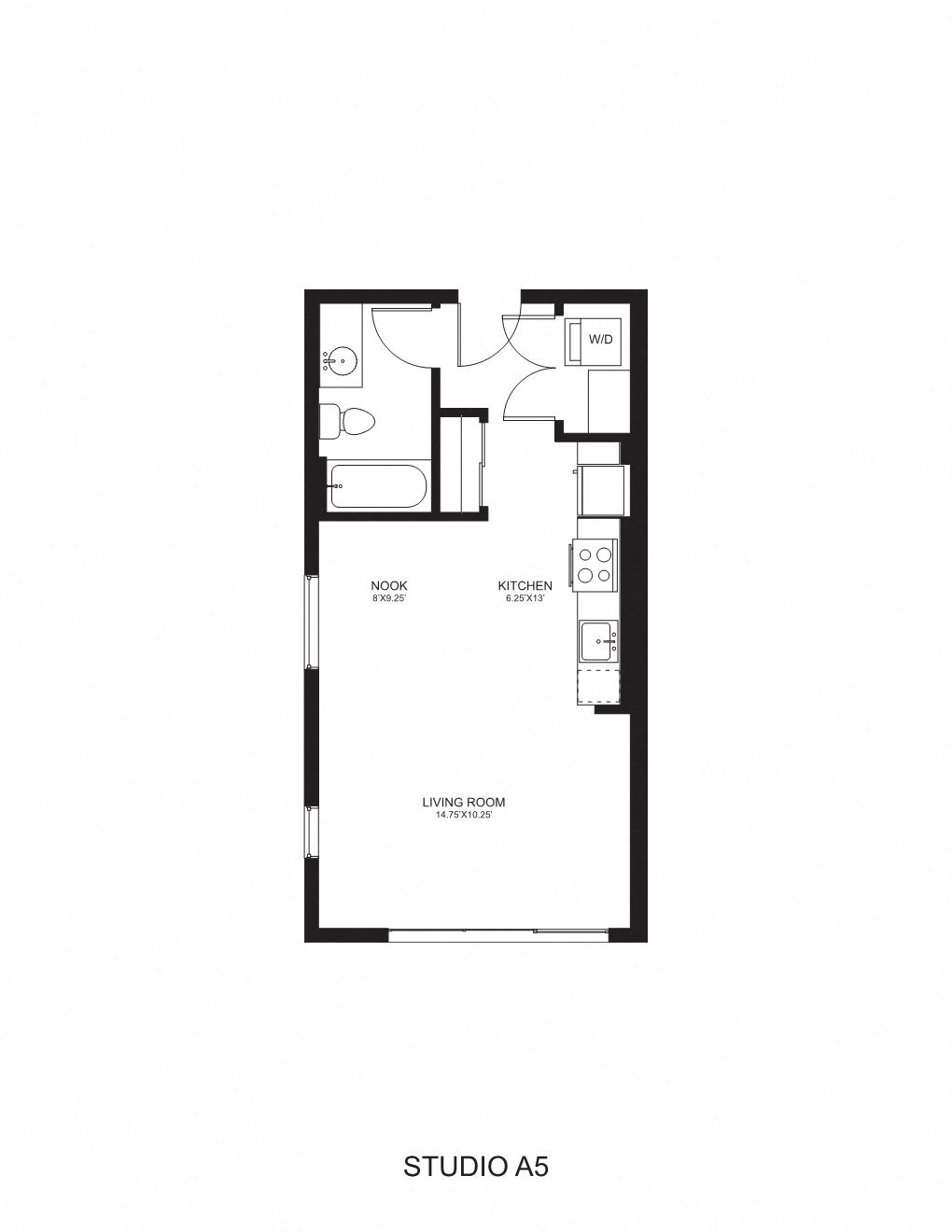 Floor plan layout diagram for A5