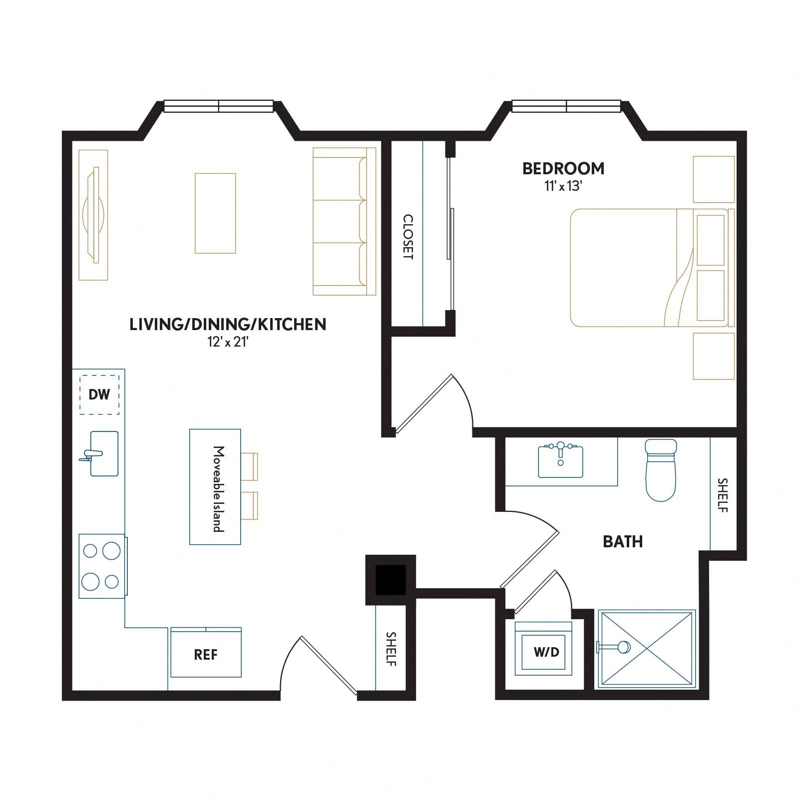 Floor plan layout diagram for A5H