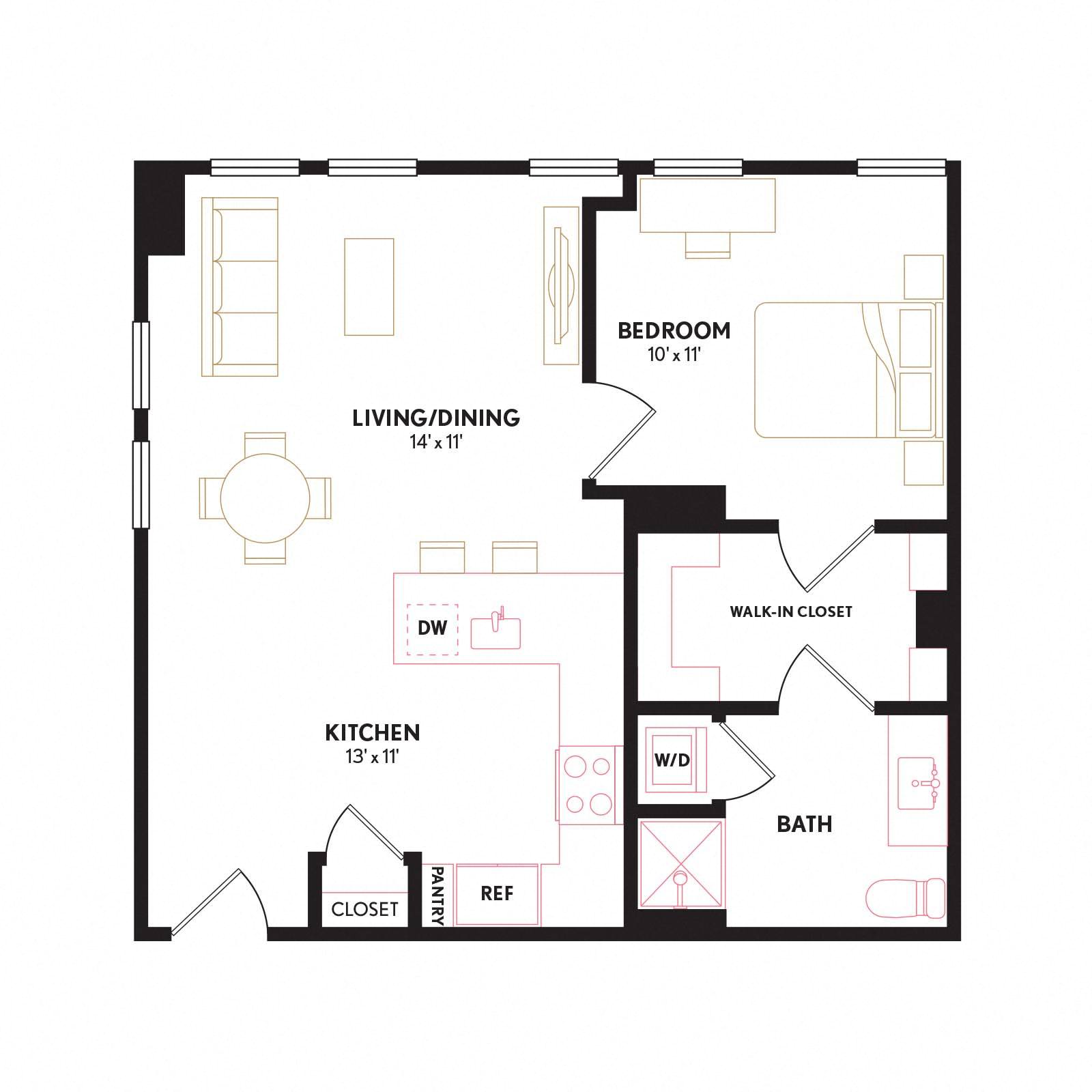 Floor plan layout diagram for A7