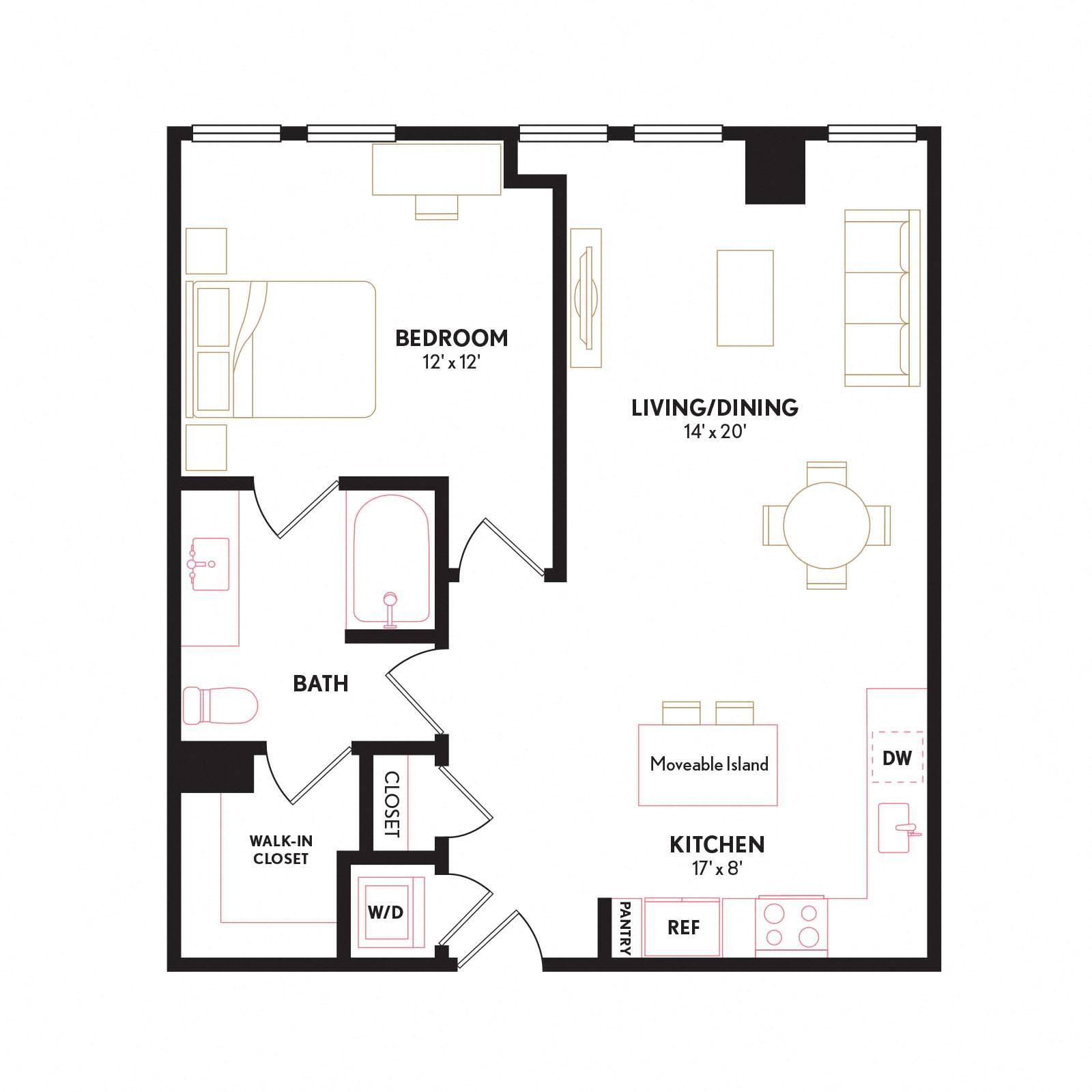 Floor plan layout diagram for A8
