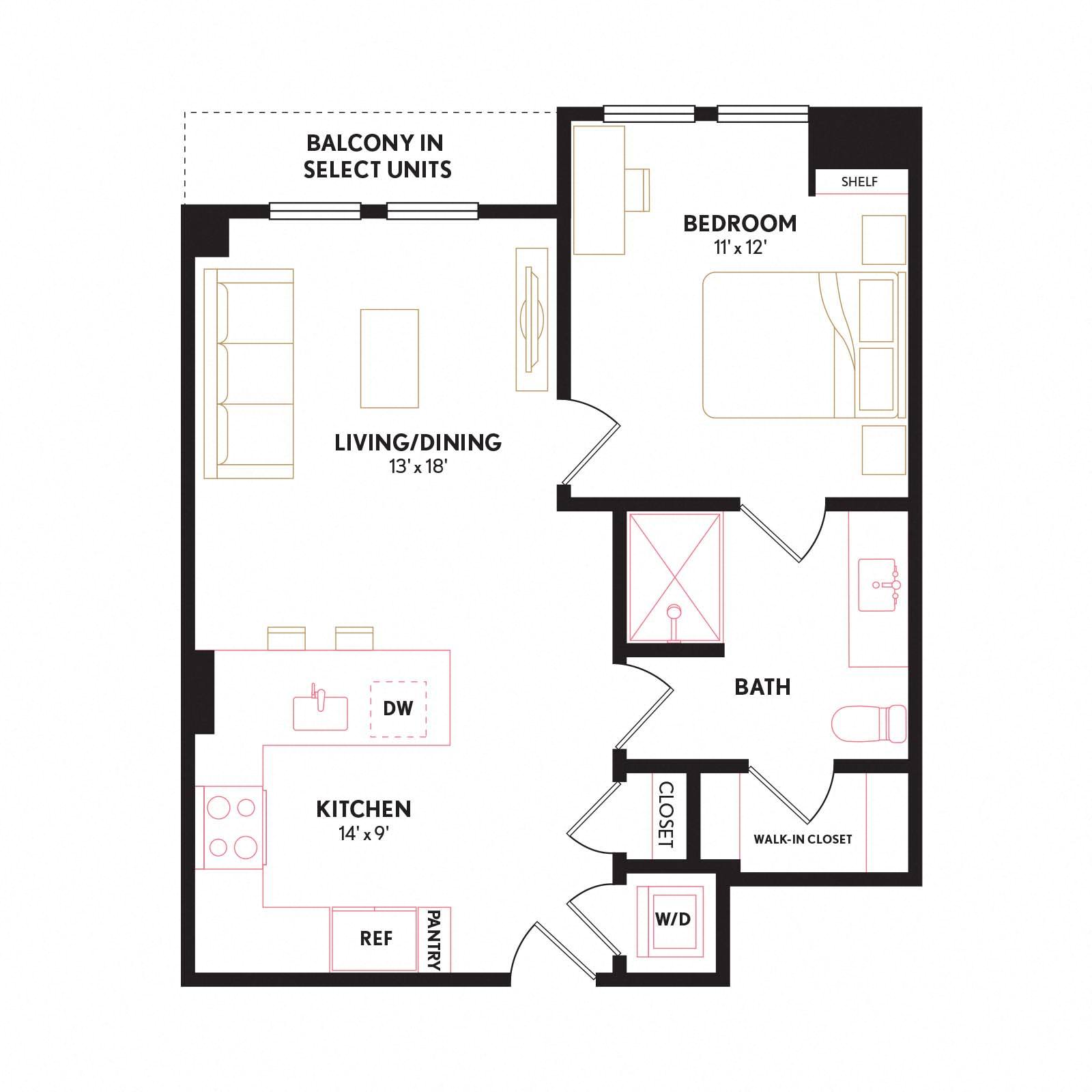 Floor plan layout diagram for A9