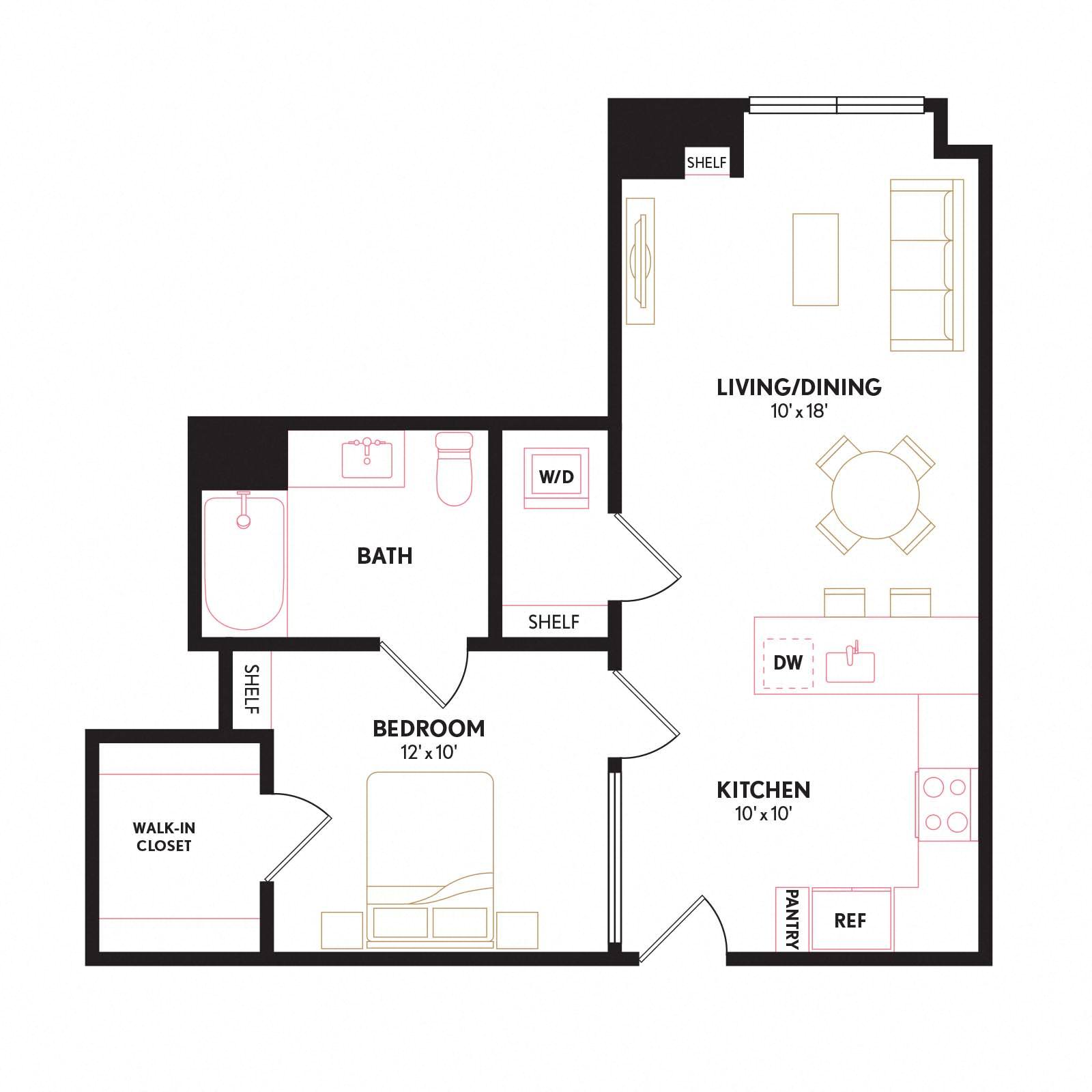 Floor plan layout diagram for AU1