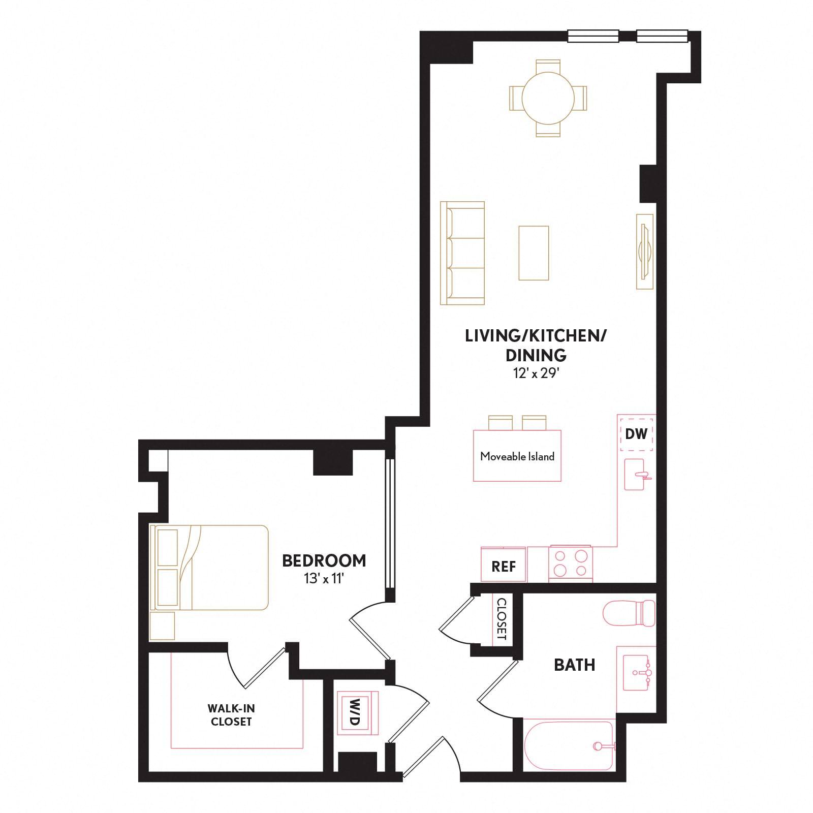 Floor plan layout diagram for AU4