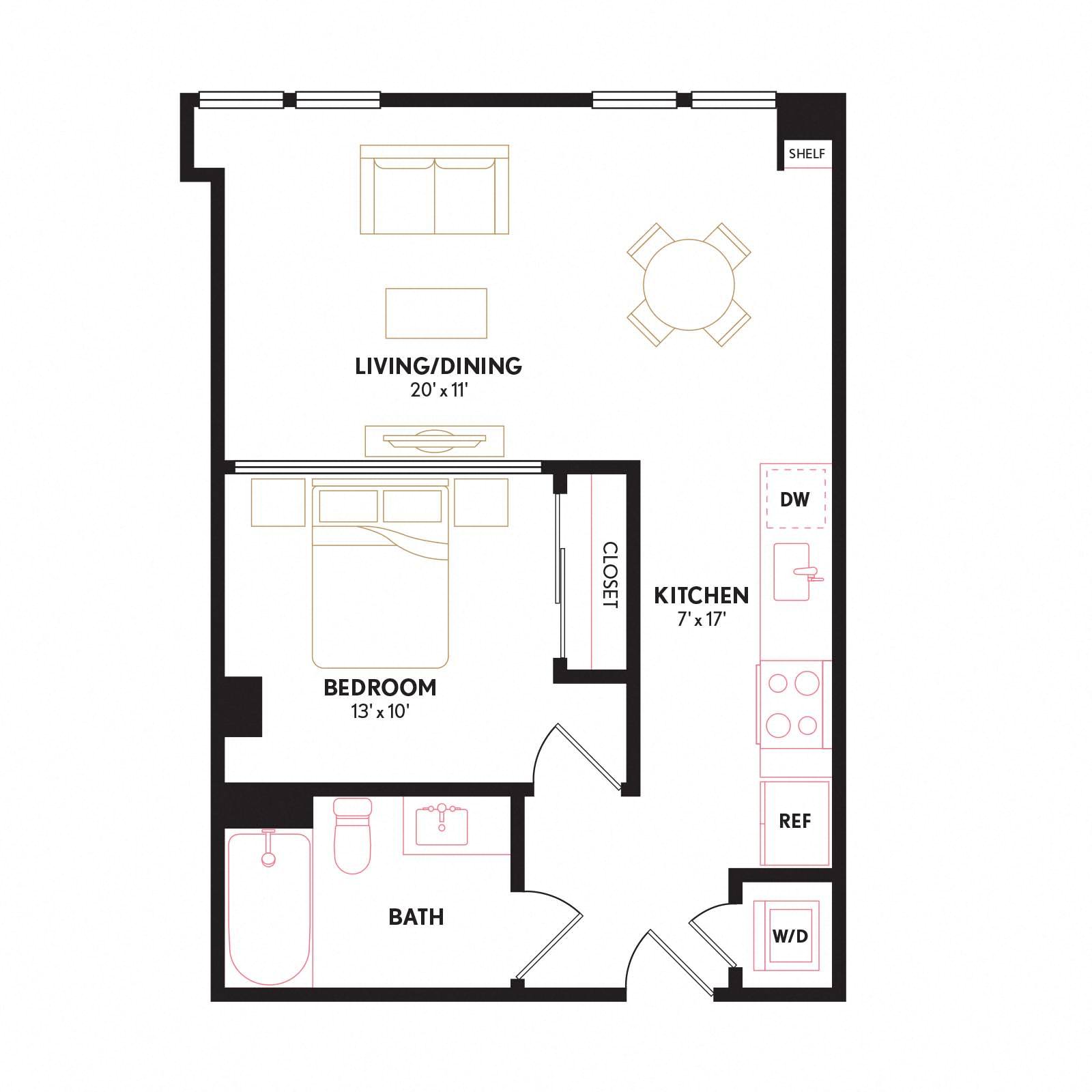 Floor plan layout diagram for AU5