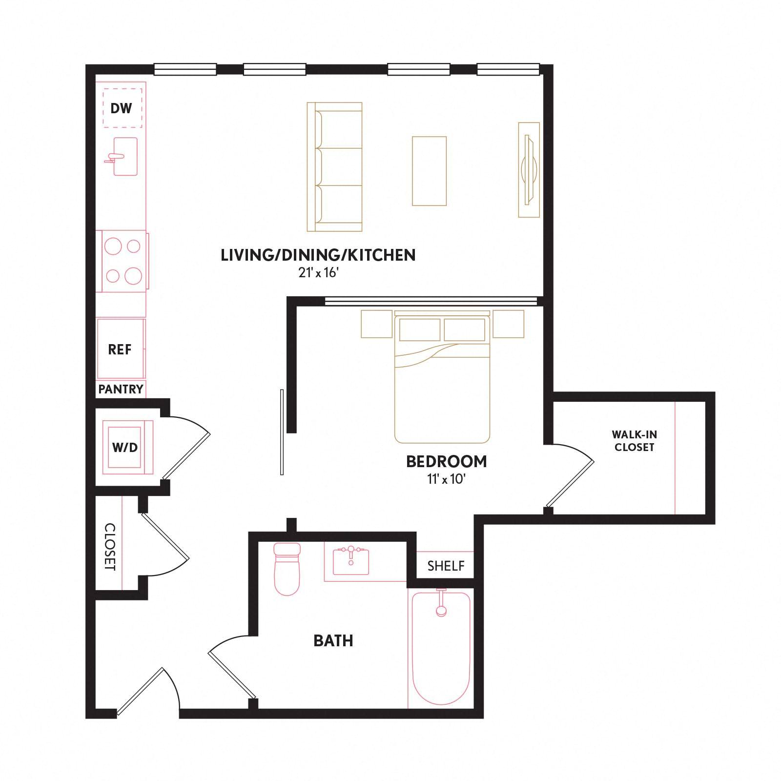 Floor plan layout diagram for AU7