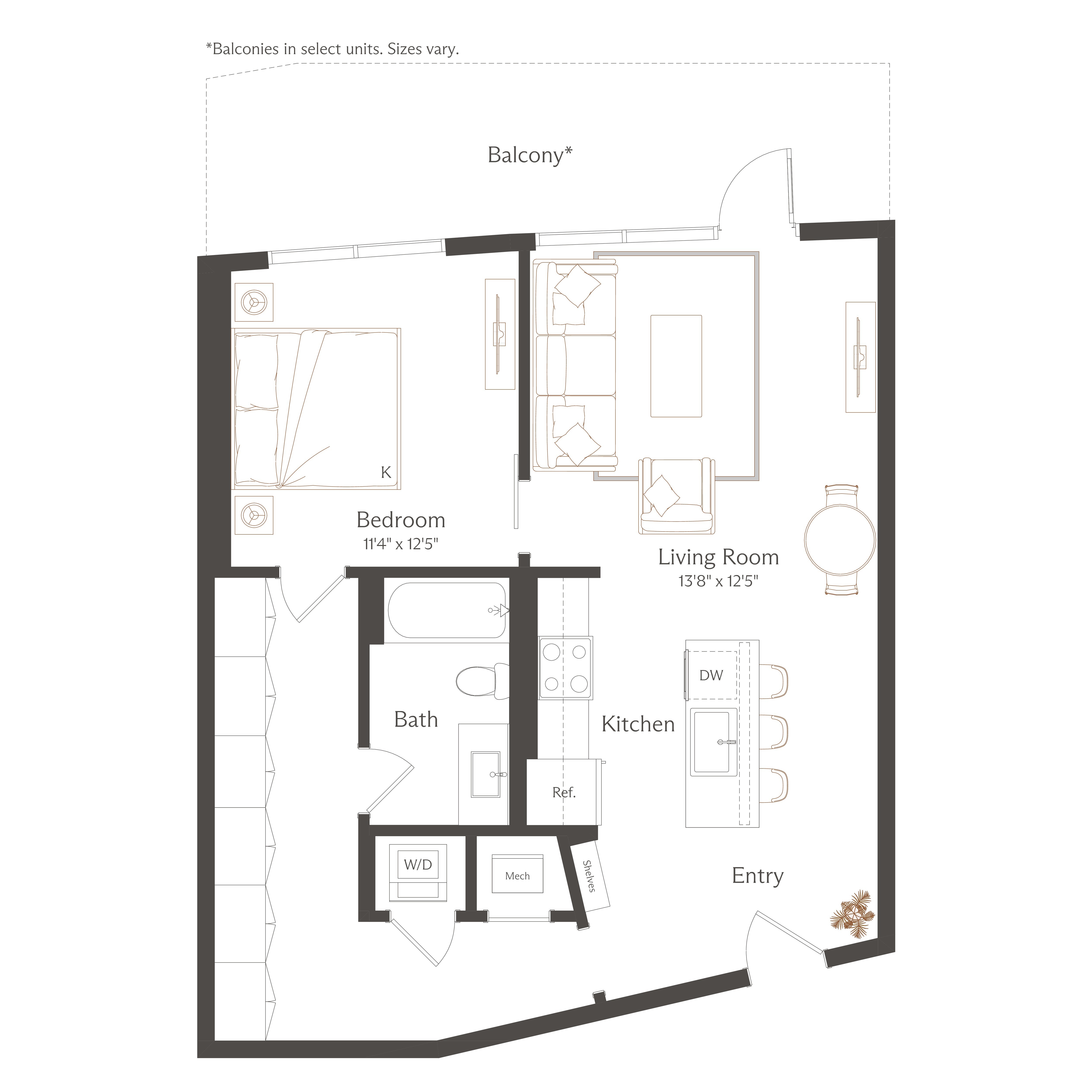 Floor plan layout diagram for A2