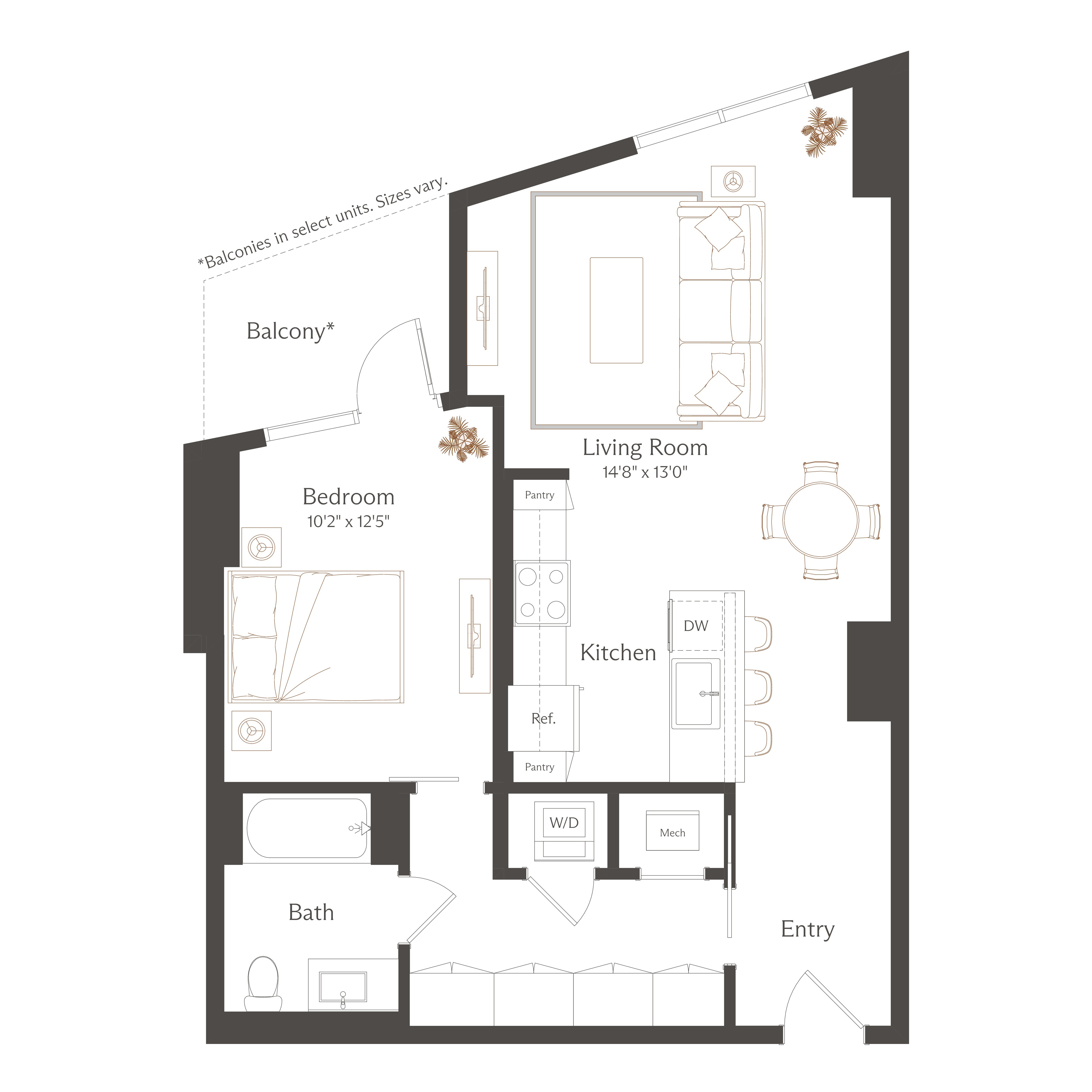 Floor plan layout diagram for A5