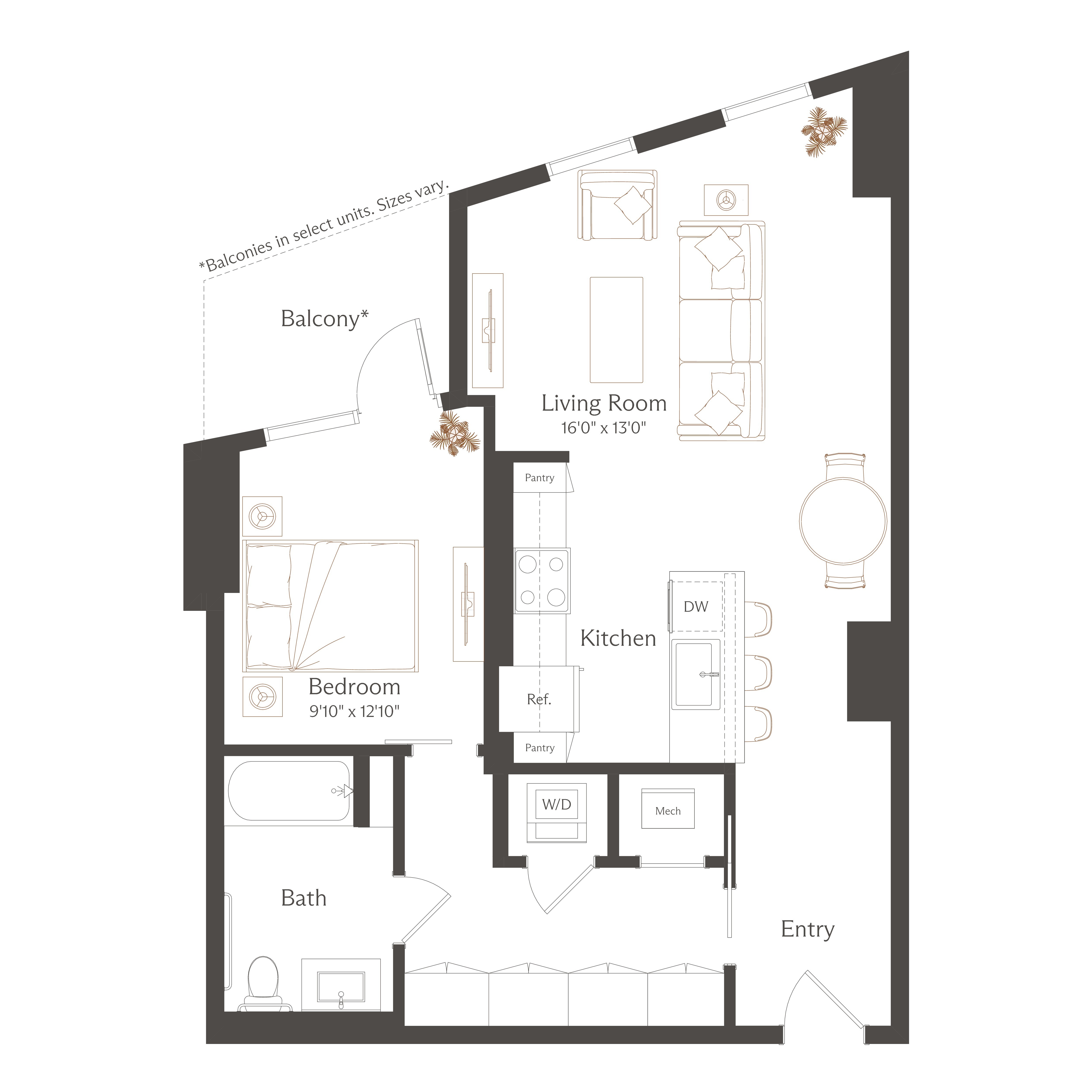 Floor plan layout diagram for A7