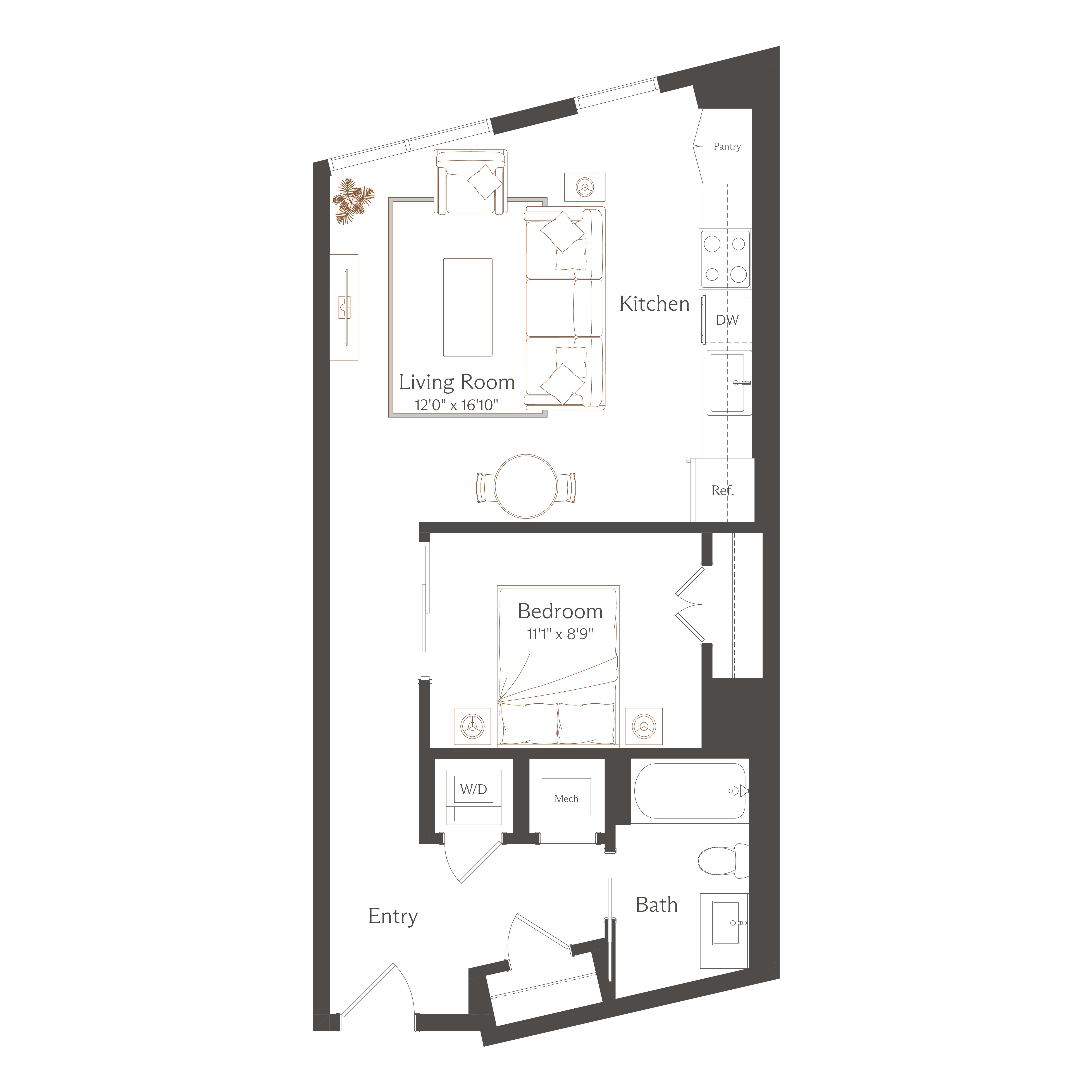 Floor plan layout diagram for AU1