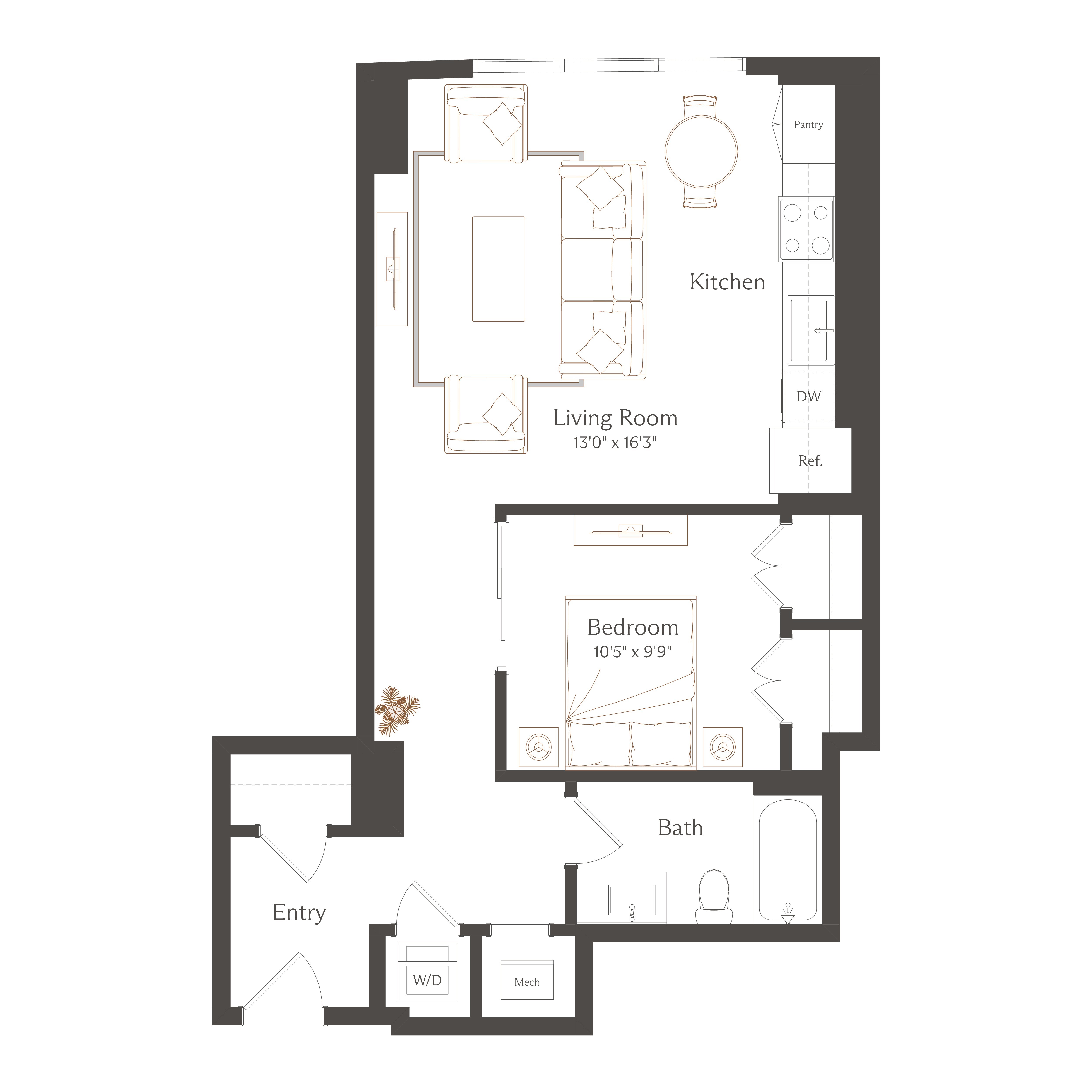 Floor plan layout diagram for AU2