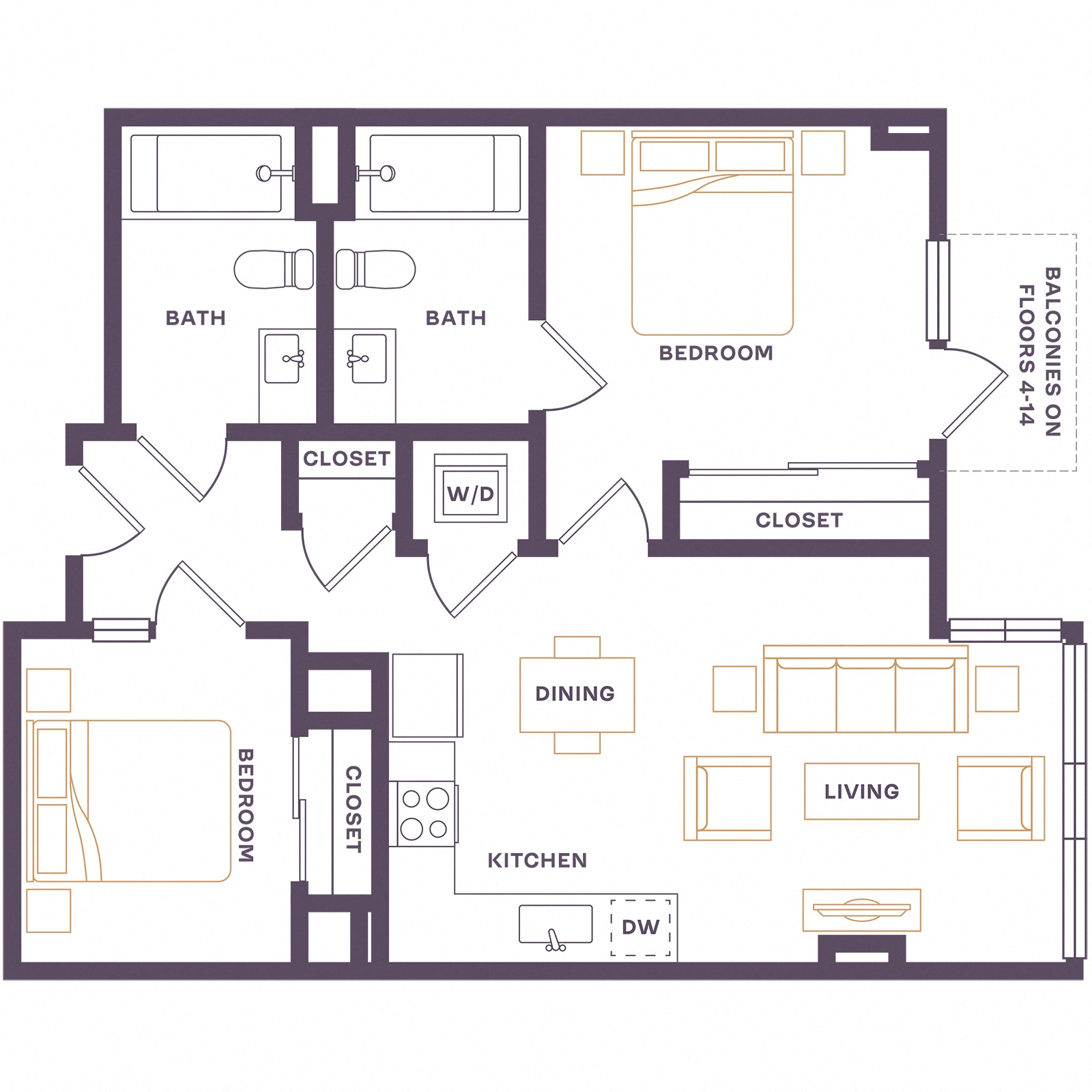 Floor plan layout diagram for B1