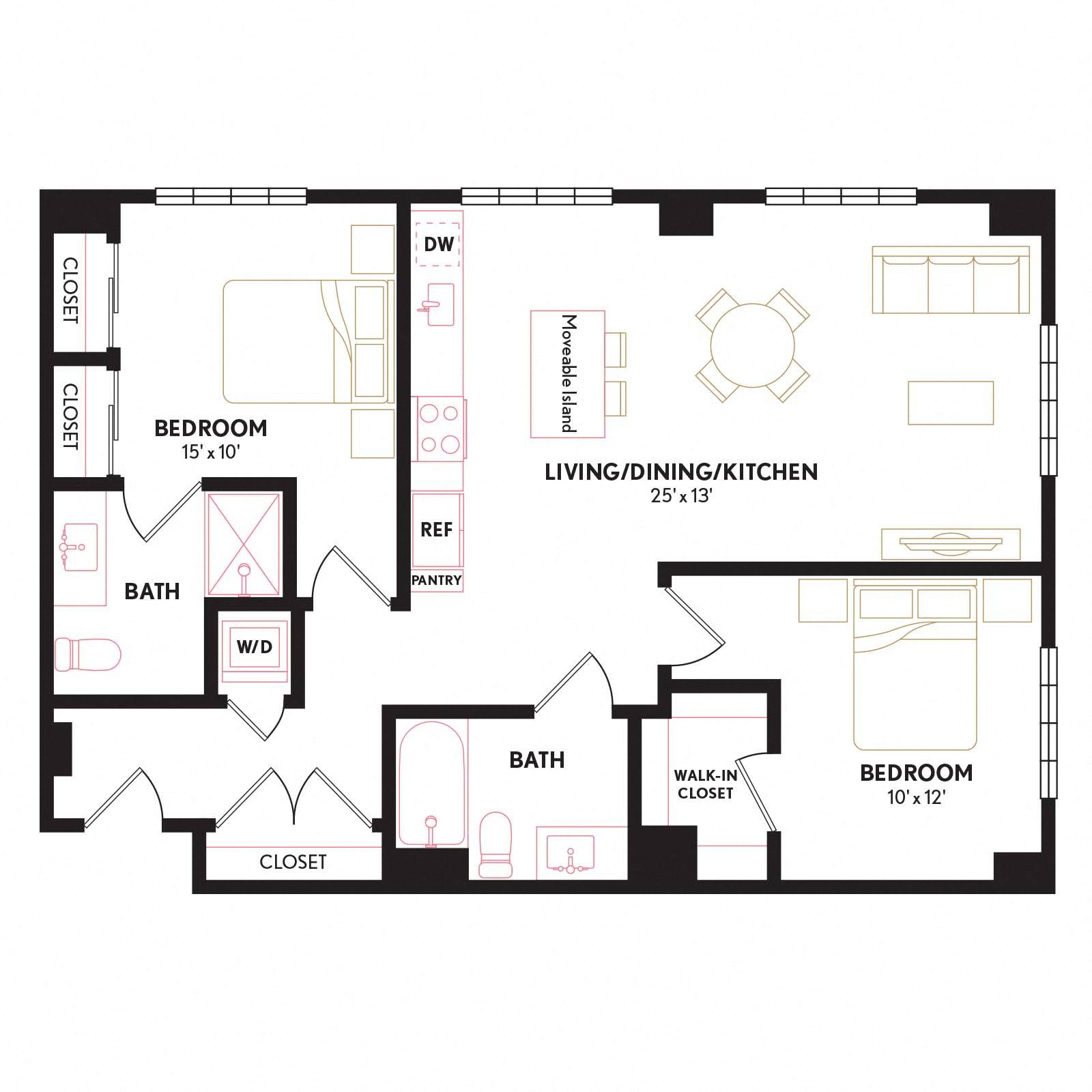 Floor plan layout diagram for B1