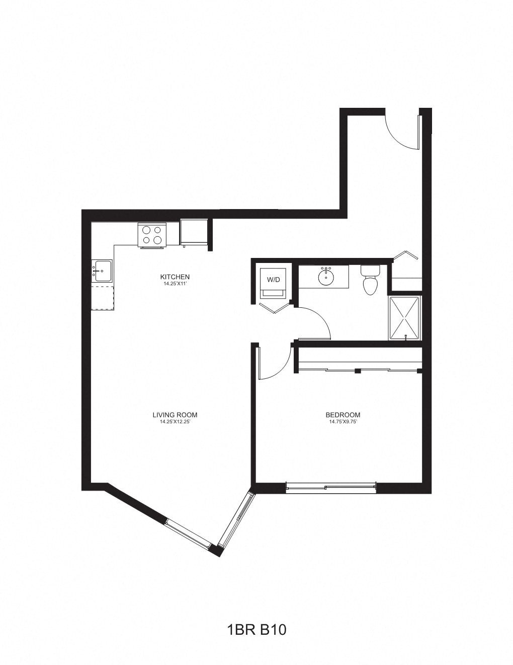 Floor plan layout diagram for B10