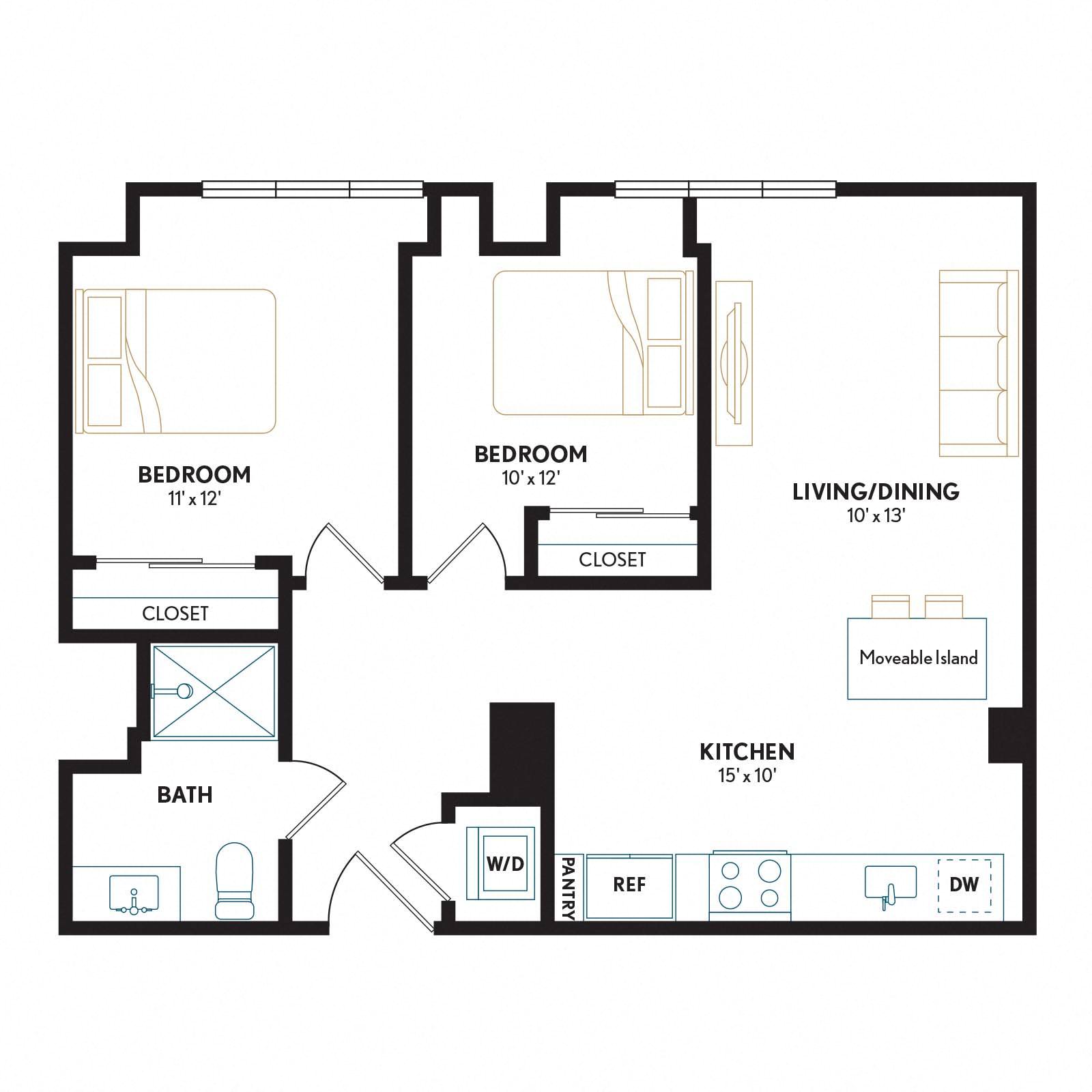 Floor plan layout diagram for B10H