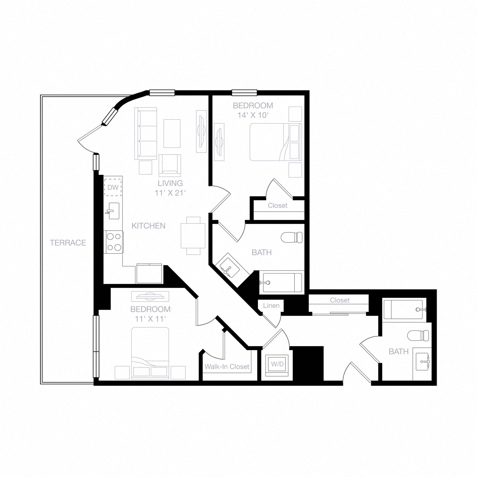 Floor plan layout diagram for B10