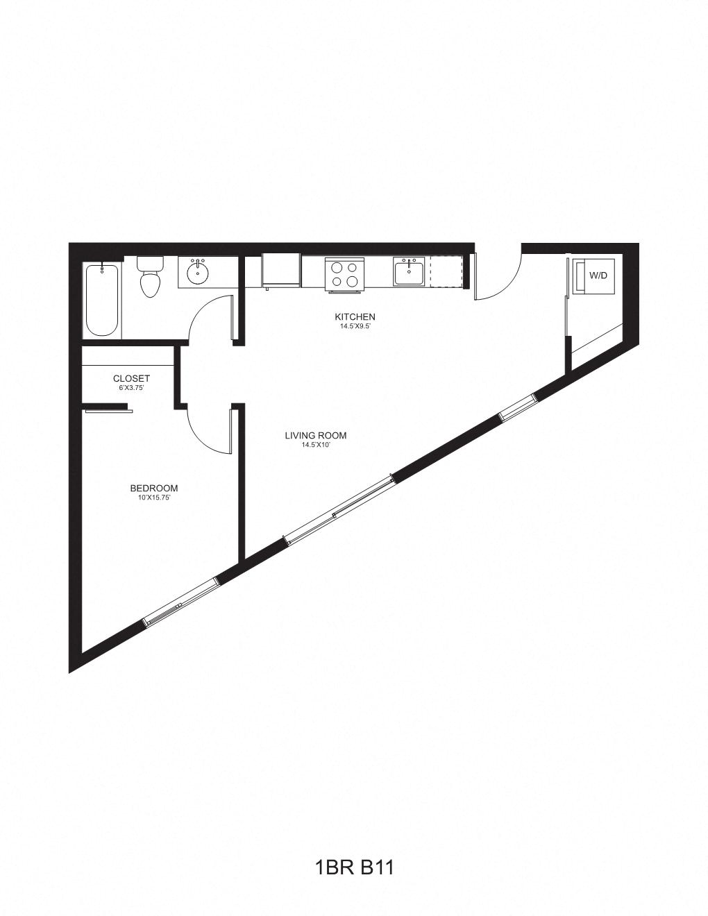 Floor plan layout diagram for B11