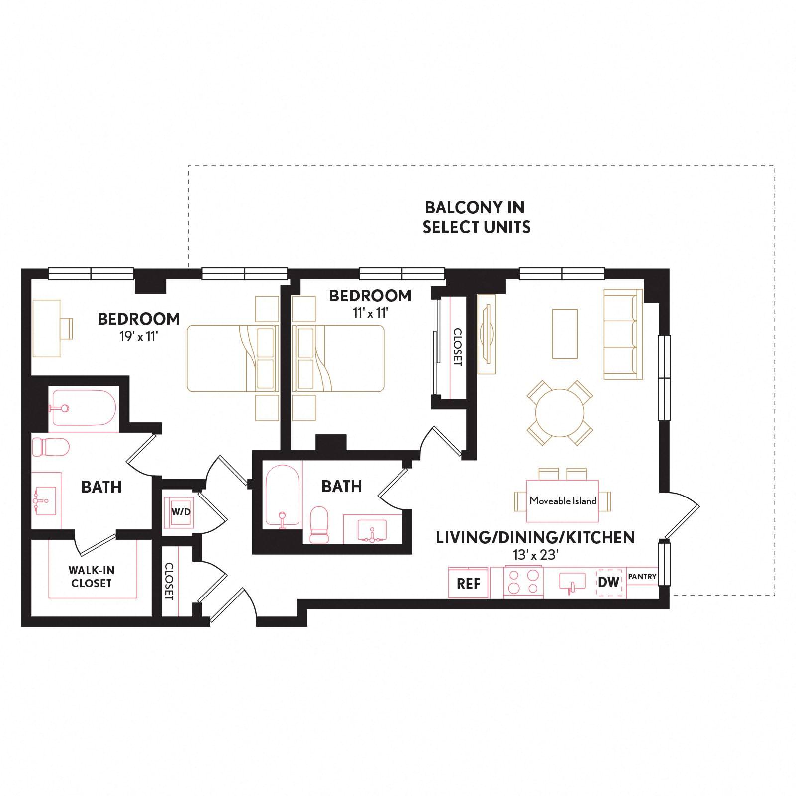 Floor plan layout diagram for B12