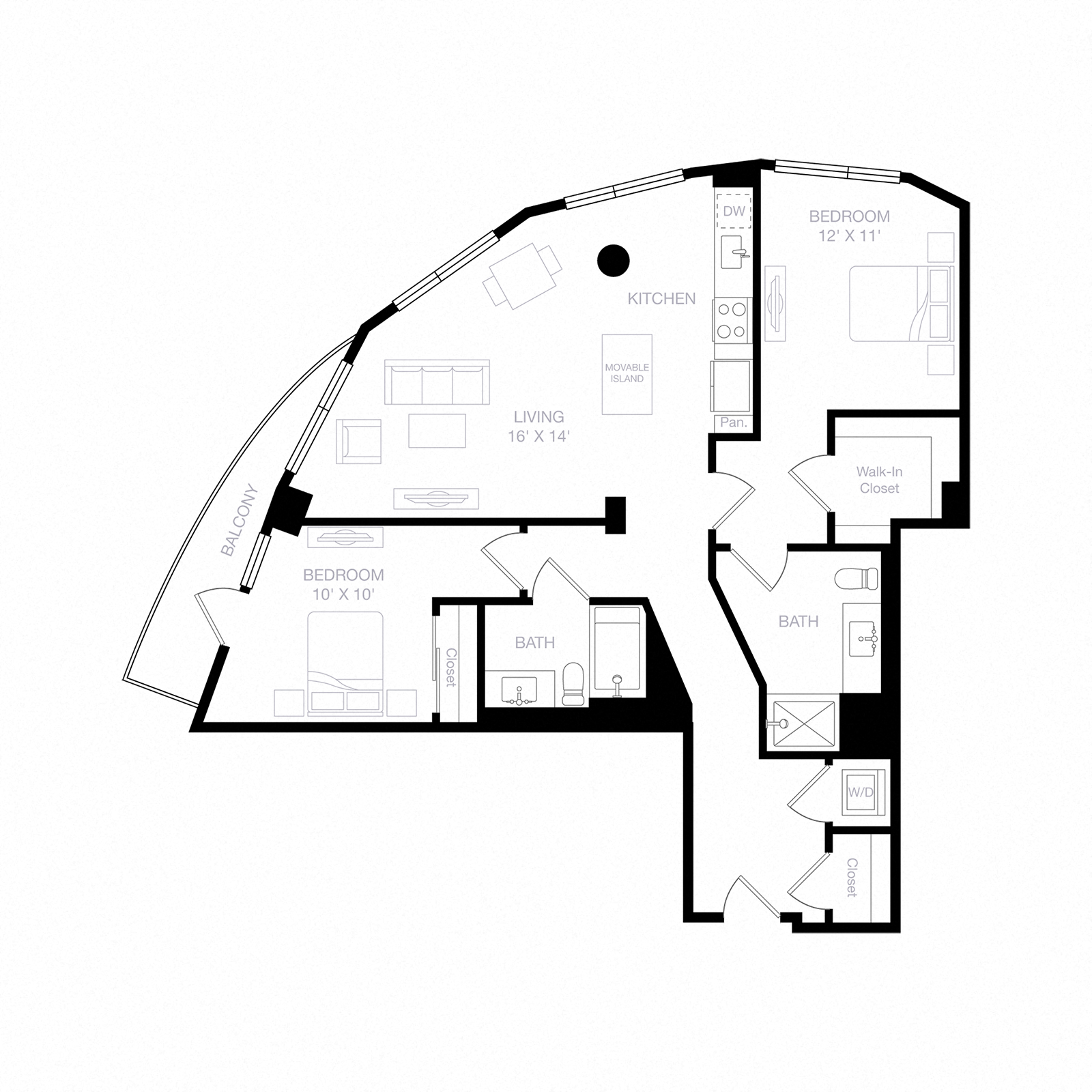 Floor plan layout diagram for B12
