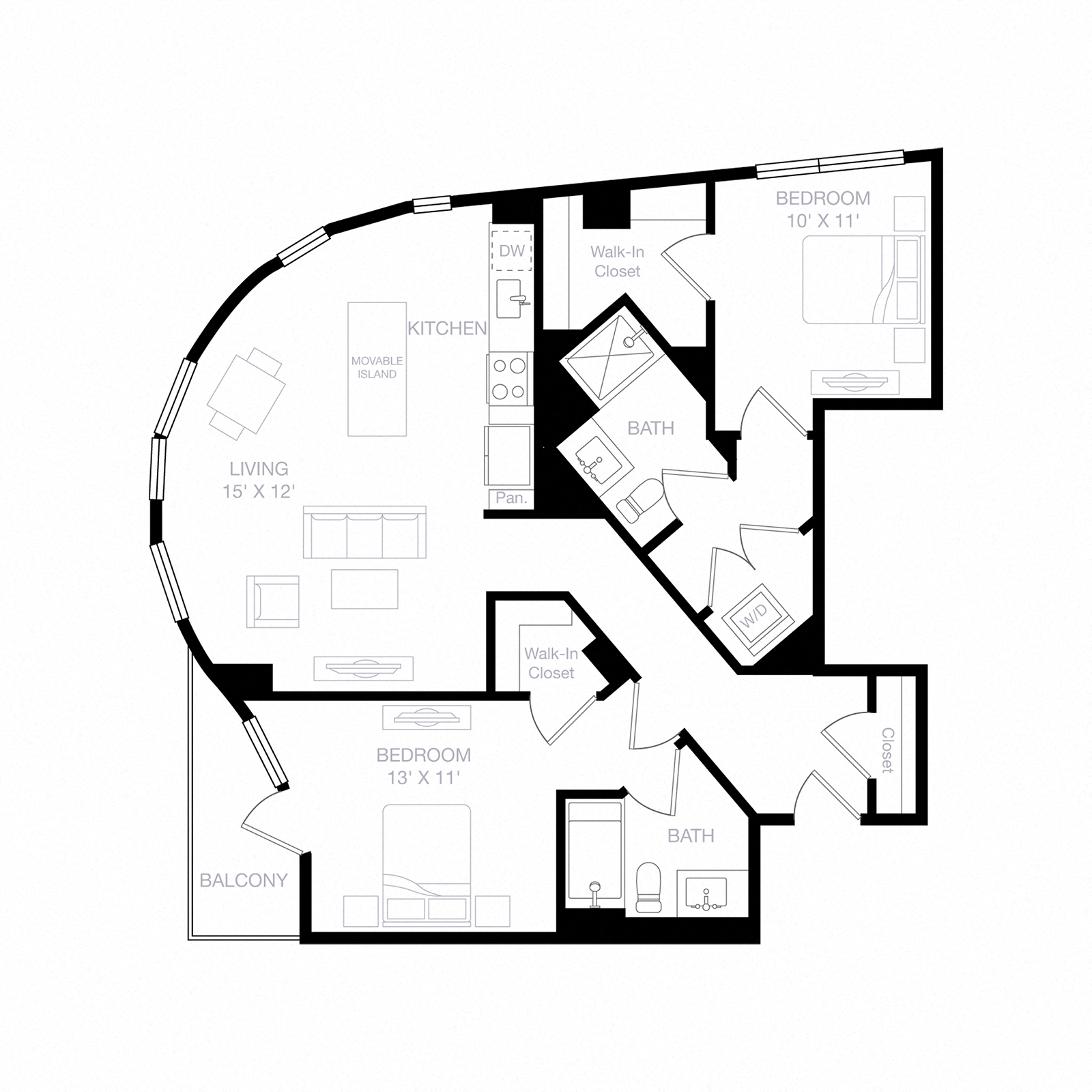 Floor plan layout diagram for B13