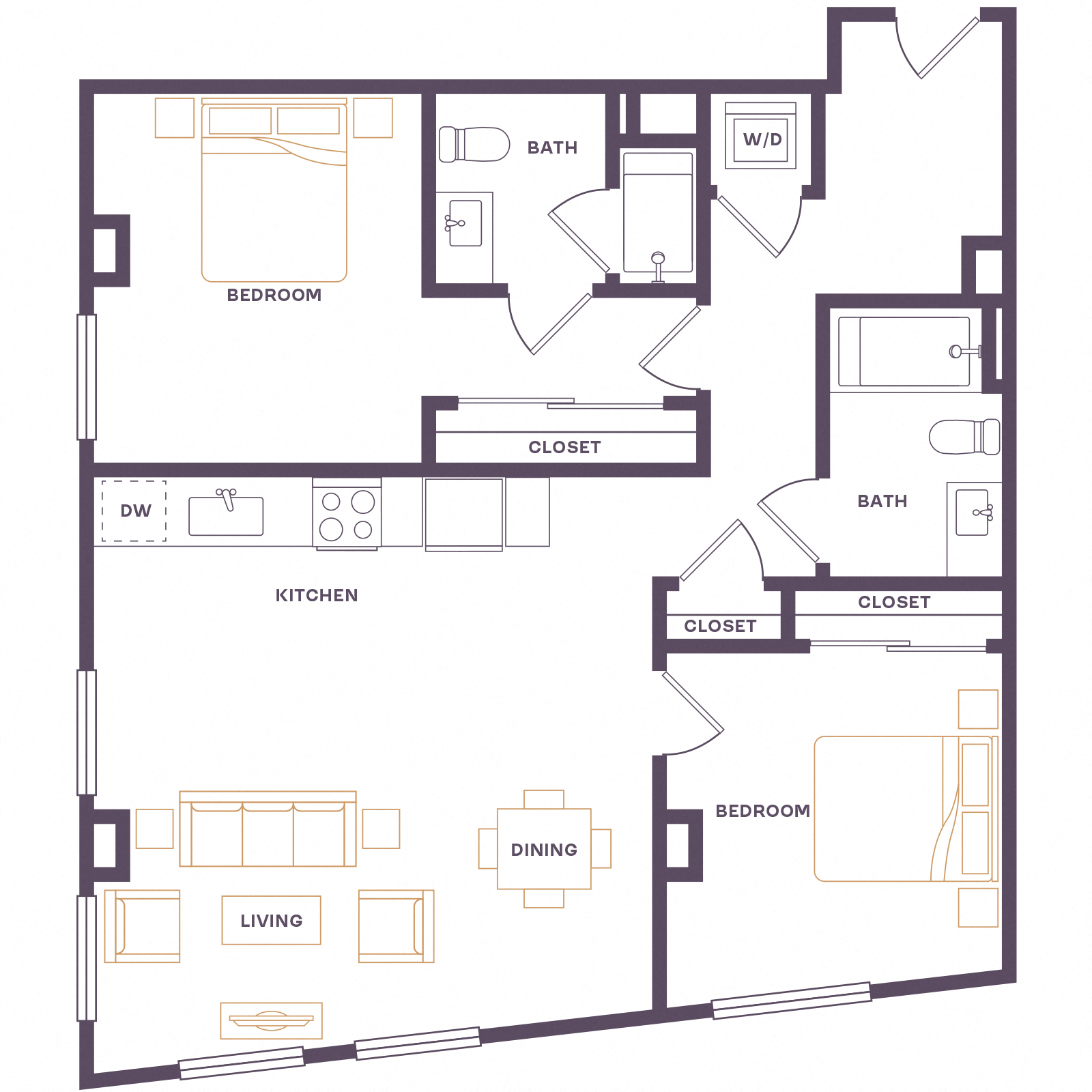 Floor plan layout diagram for B14