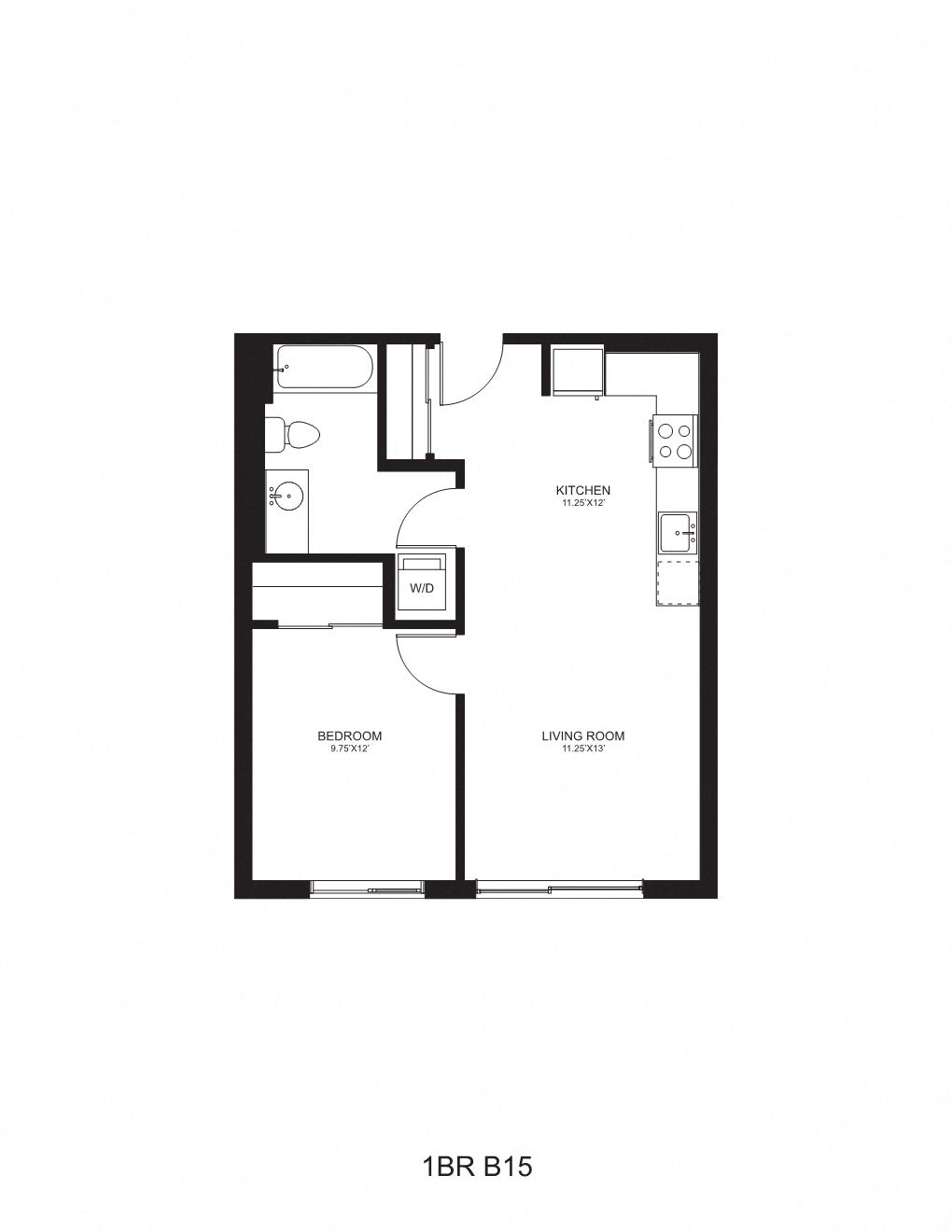 Floor plan layout diagram for B15