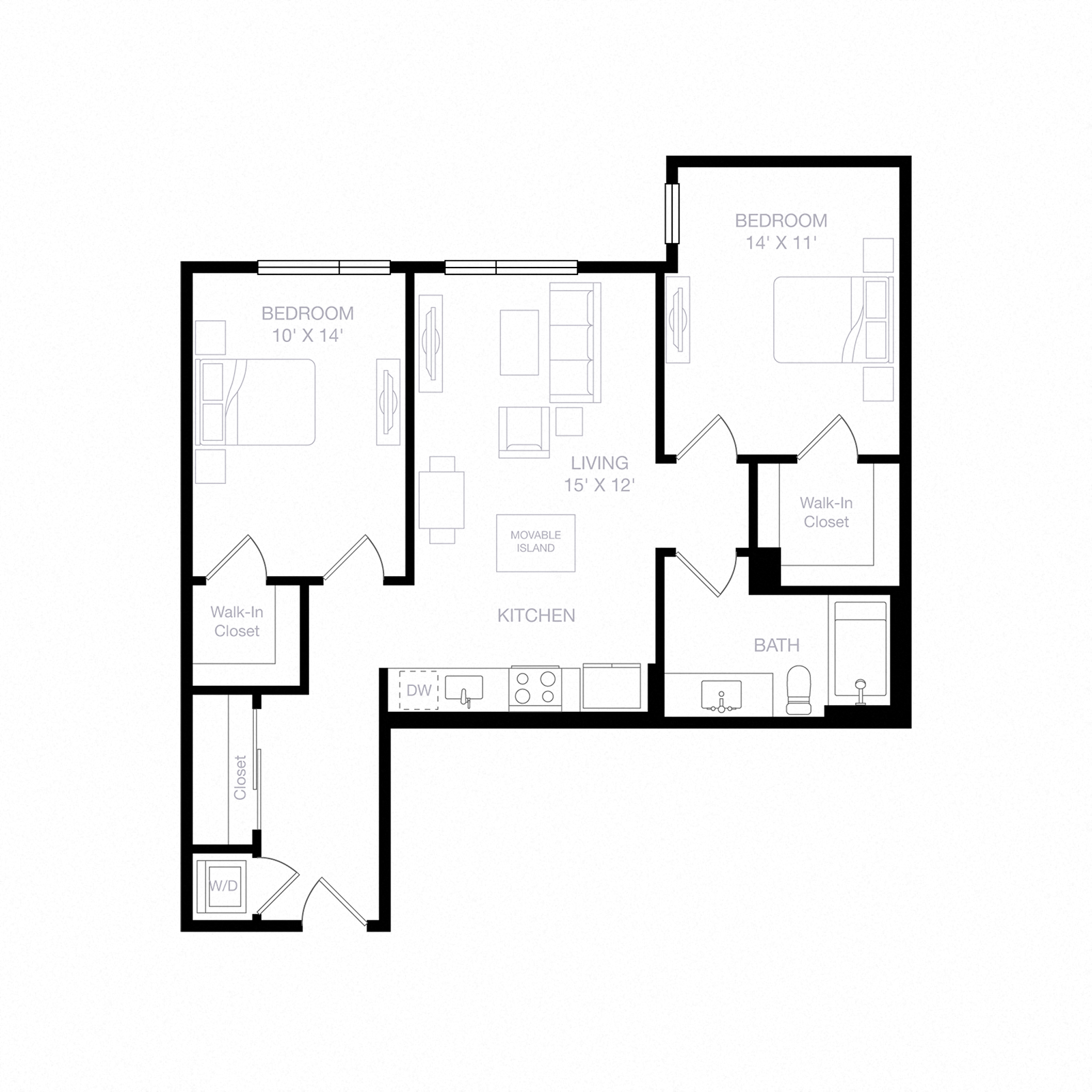 Floor plan layout diagram for B15