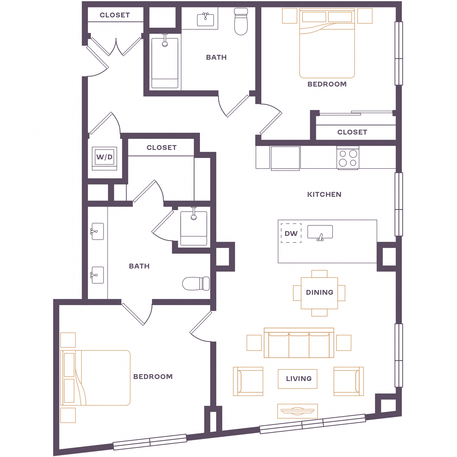 Floor plan layout diagram for B16