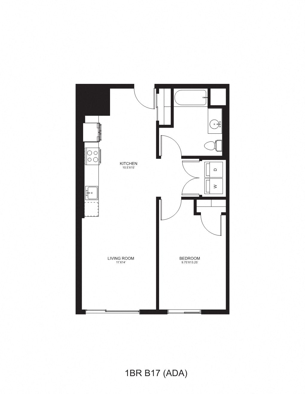 Floor plan layout diagram for B17