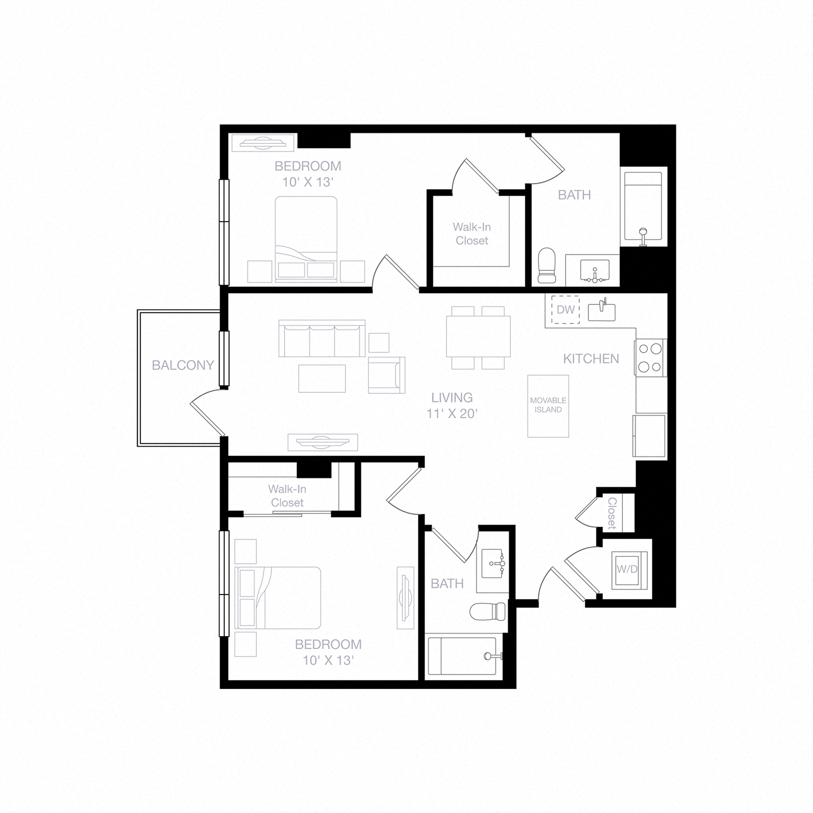Floor plan layout diagram for B17