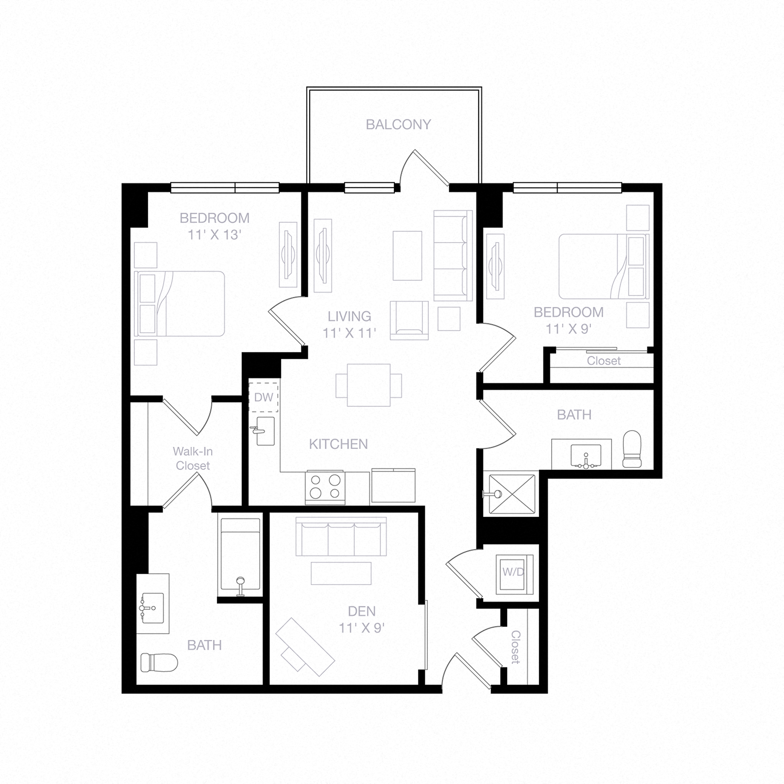 Floor plan layout diagram for B18