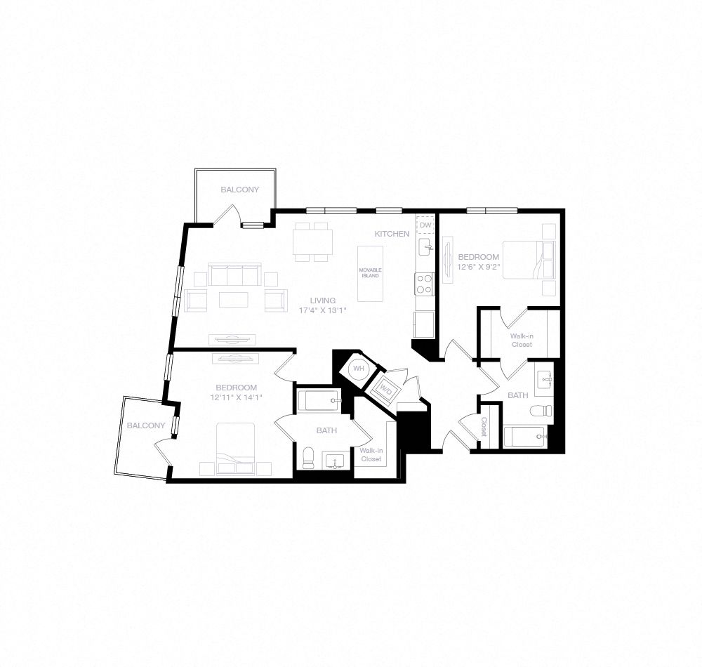 Floor plan layout diagram for B19