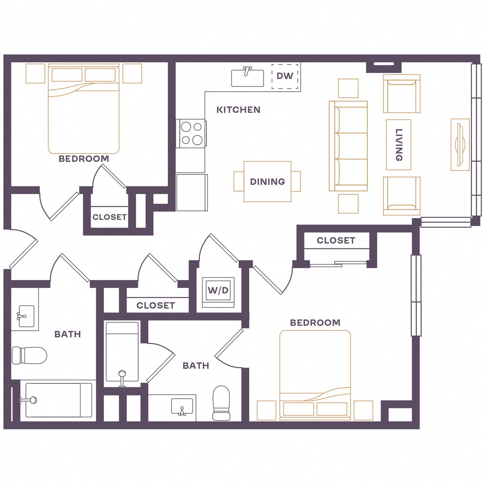 Floor plan layout diagram for B2