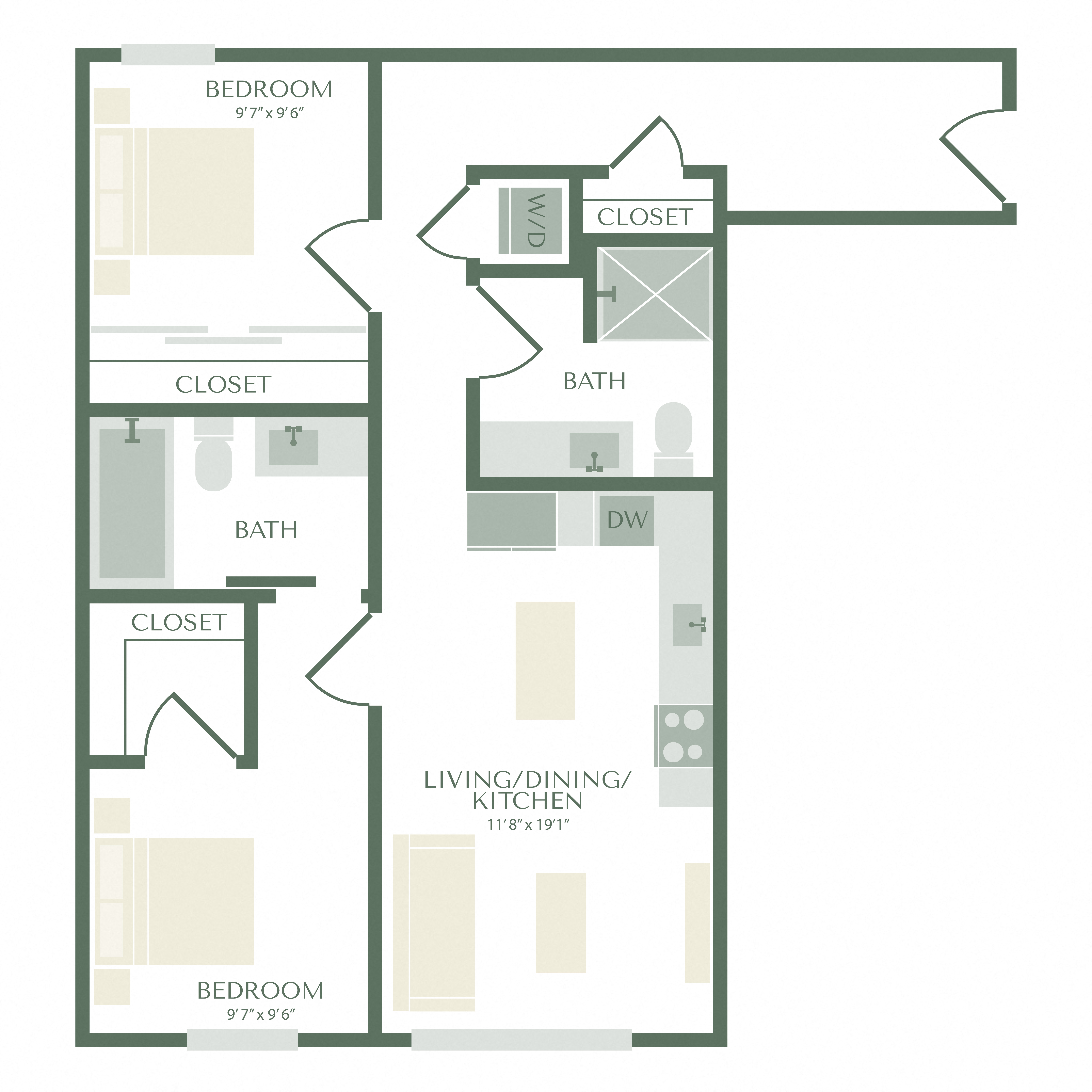 Floor plan layout diagram for B3