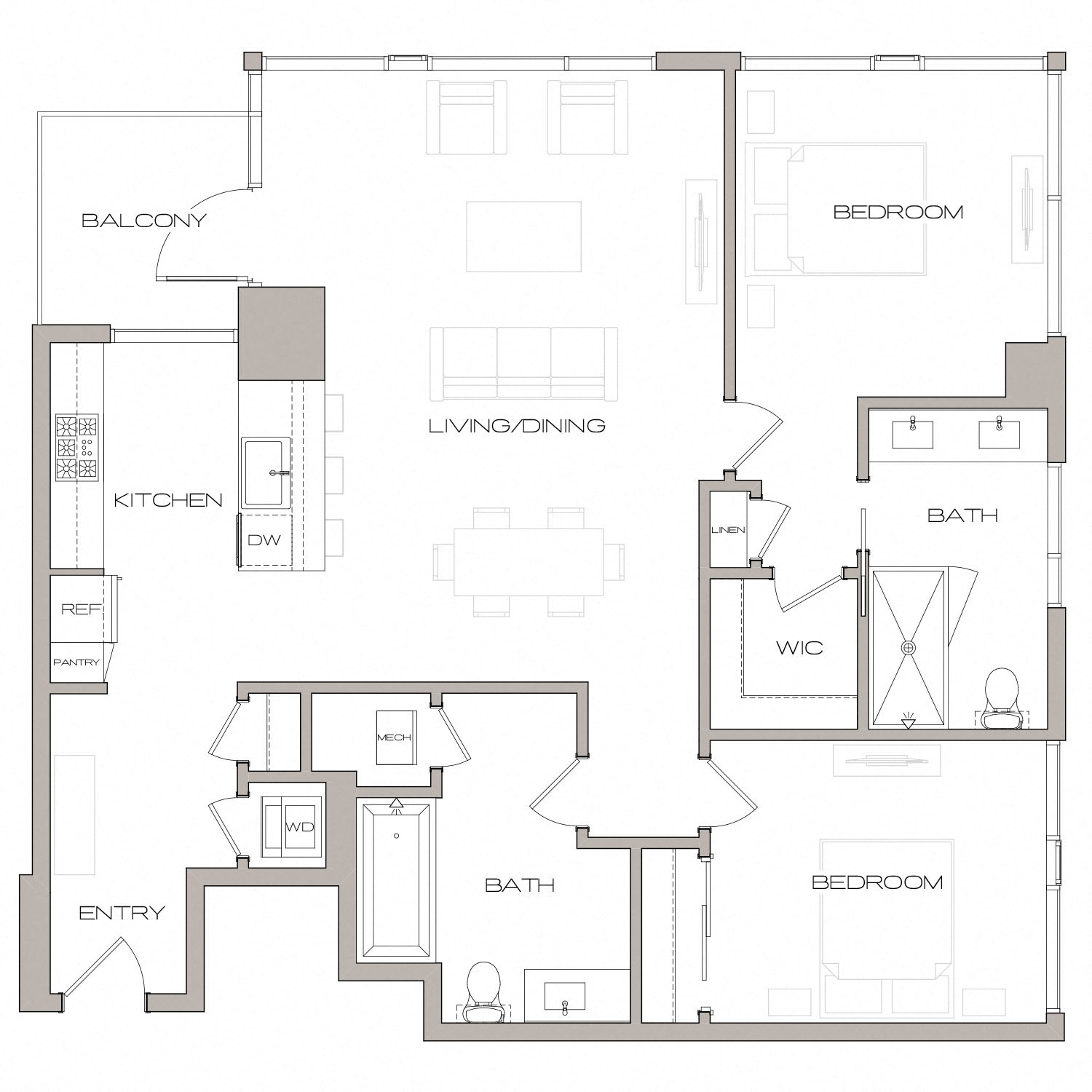 Floor plan layout diagram for B3