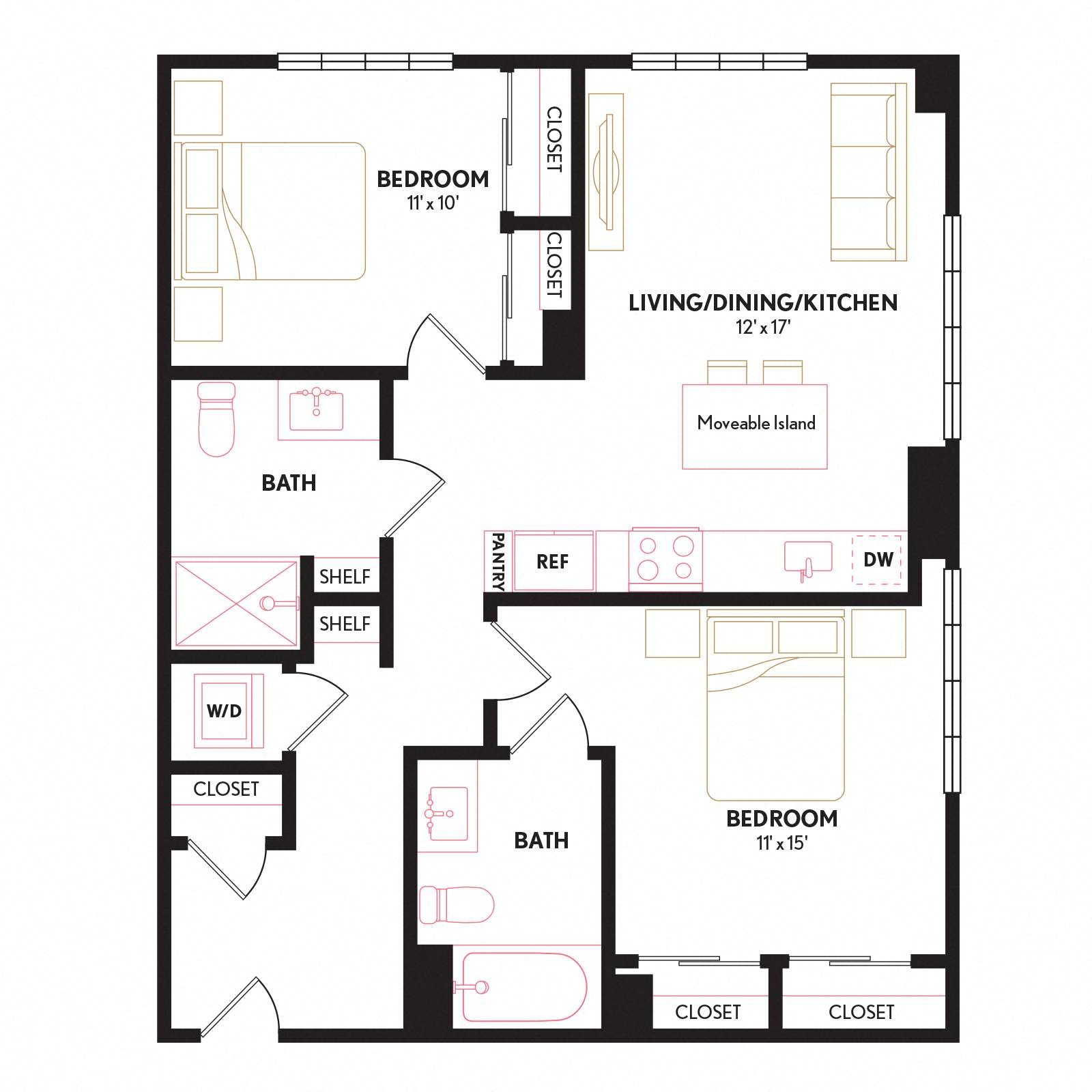 Floor plan layout diagram for B5