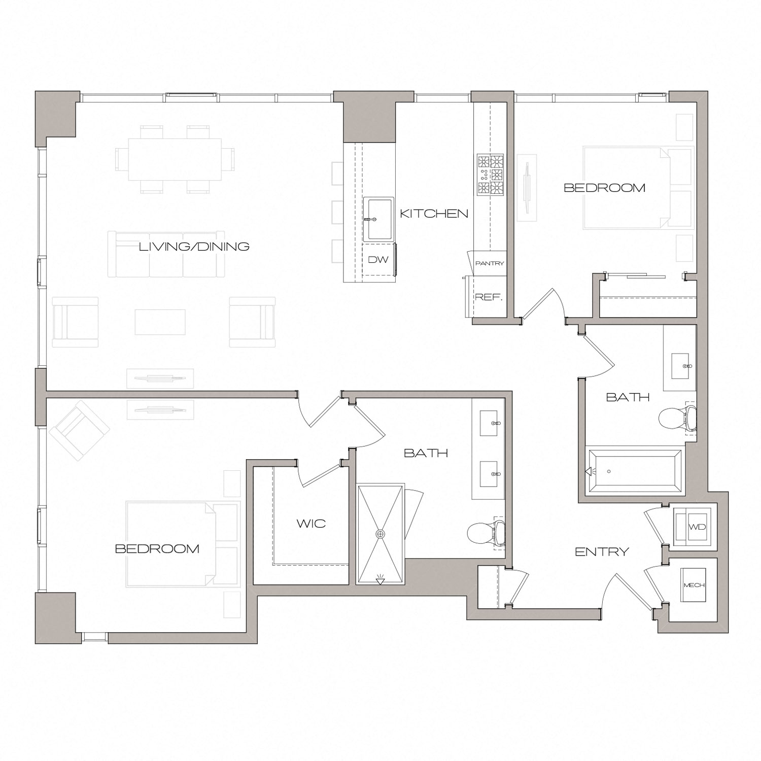 Floor plan layout diagram for B5