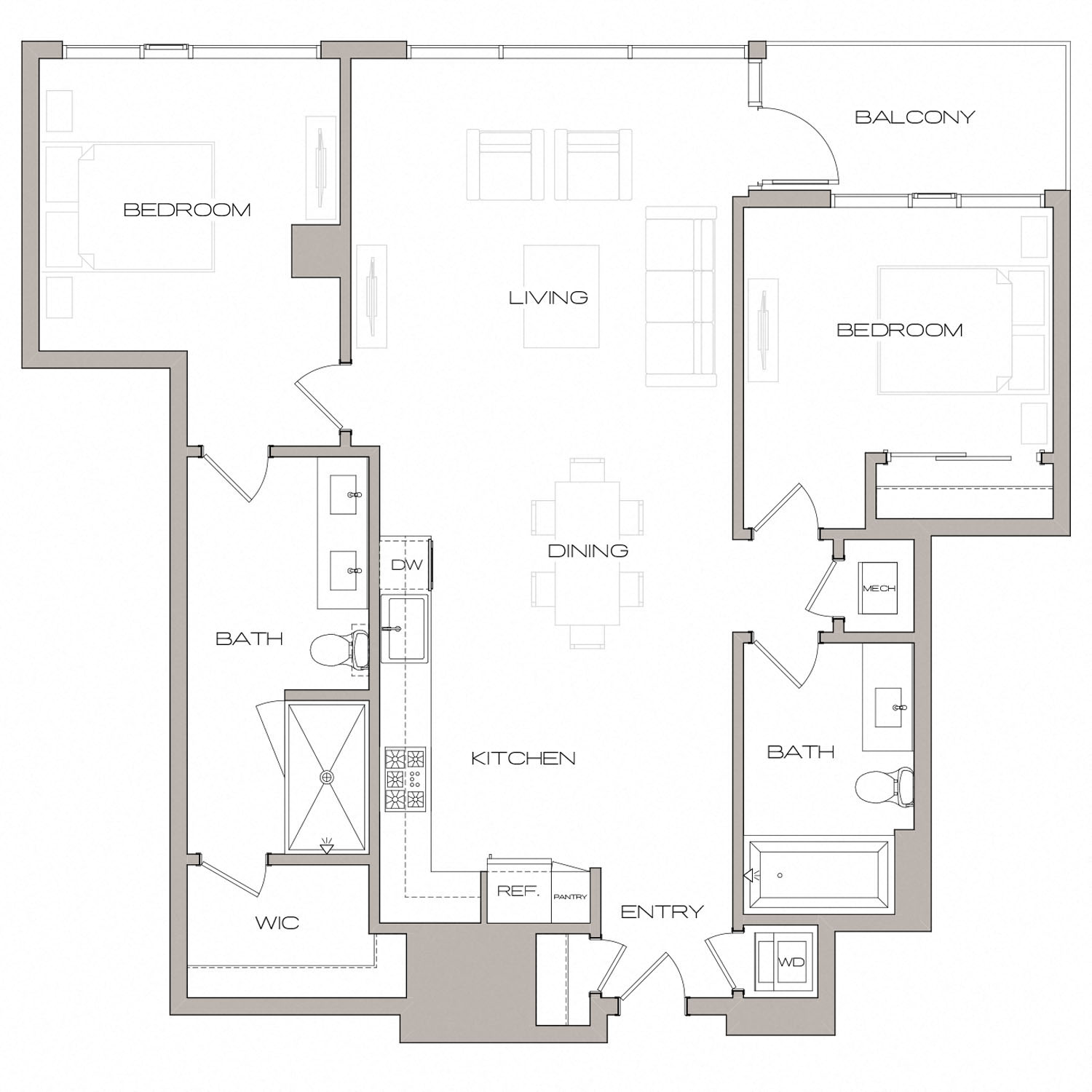 Floor plan layout diagram for B6