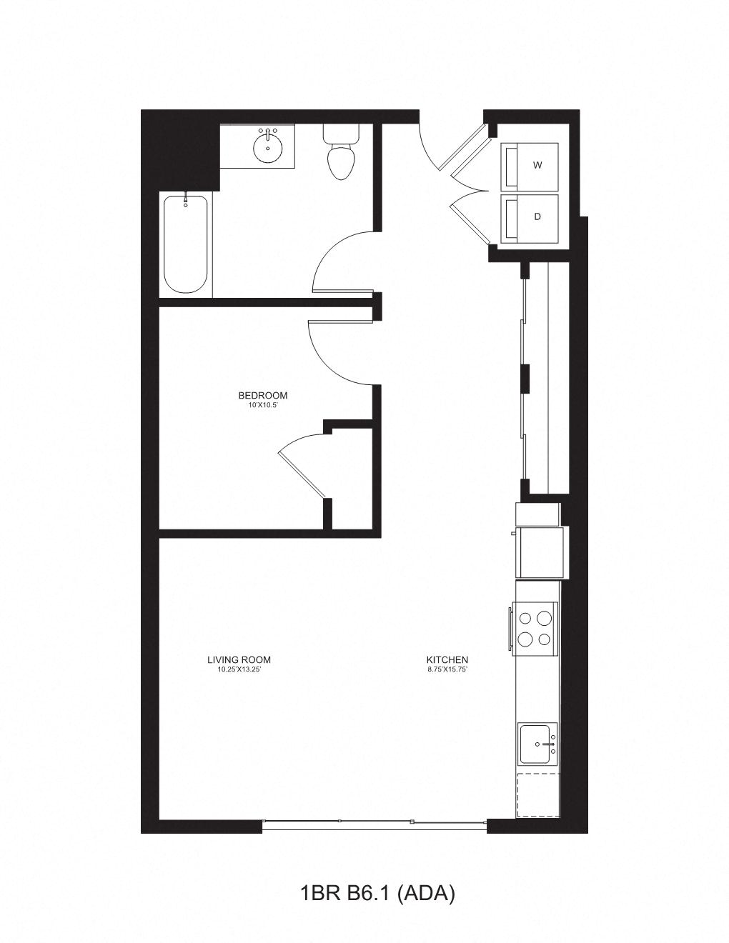 Floor plan layout diagram for B6.1