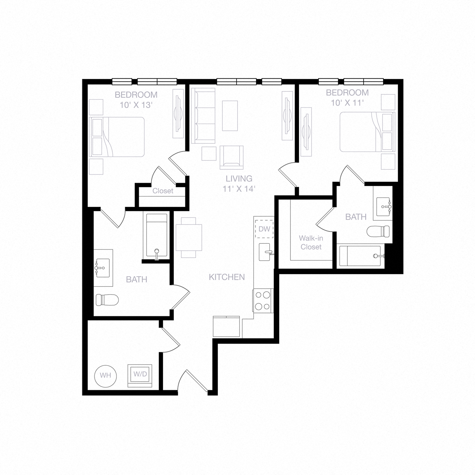Floor plan layout diagram for B6