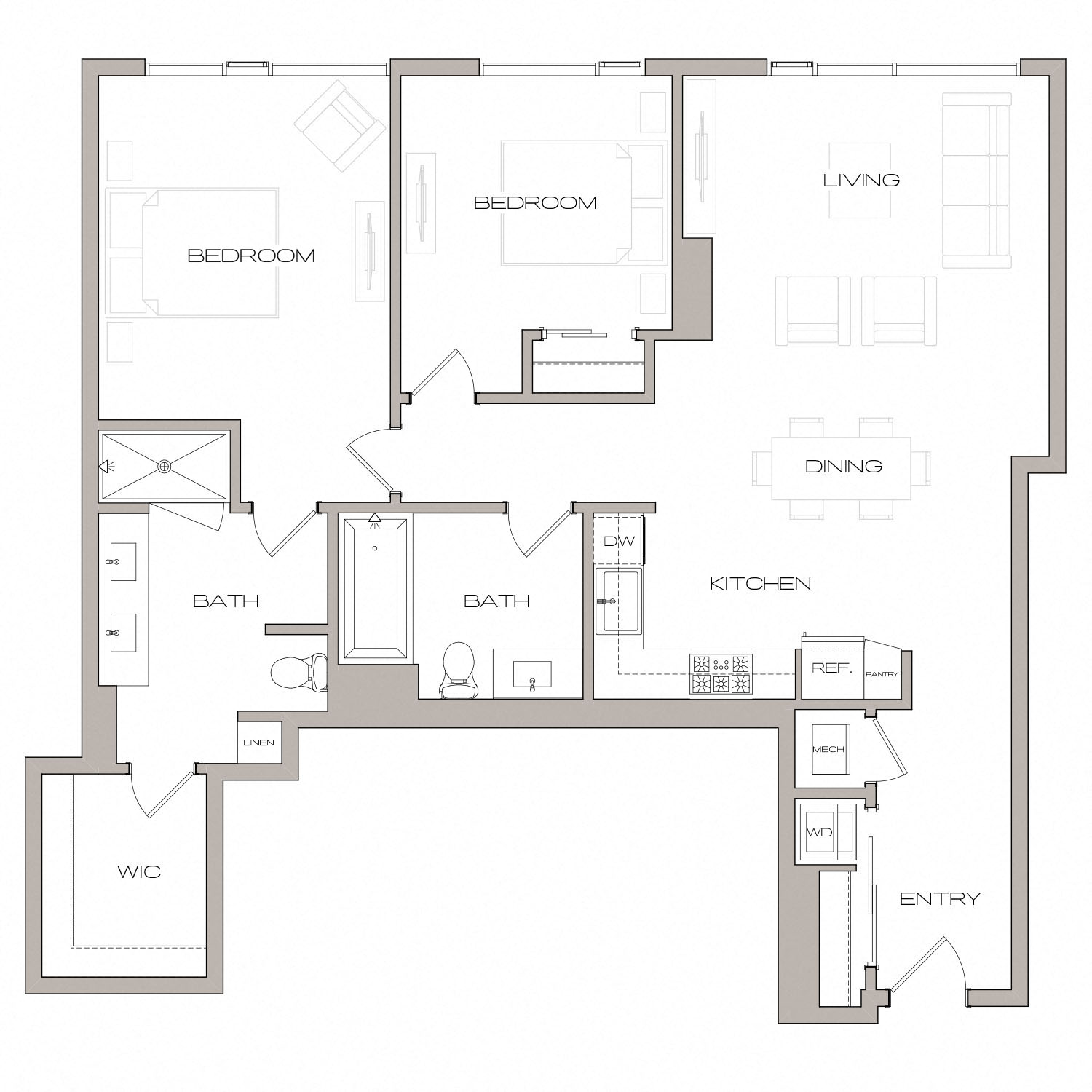 Floor plan layout diagram for B7