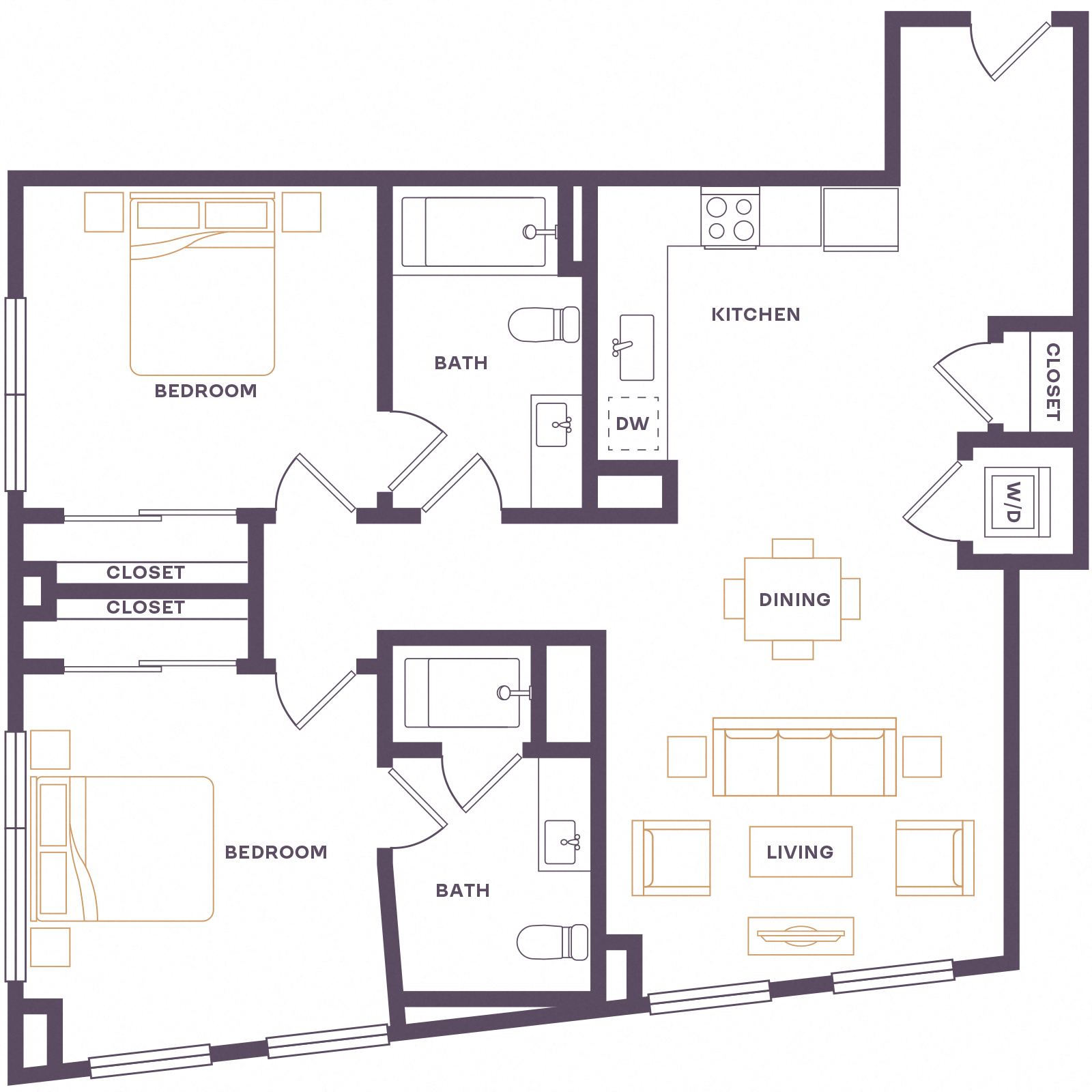 Floor plan layout diagram for B7