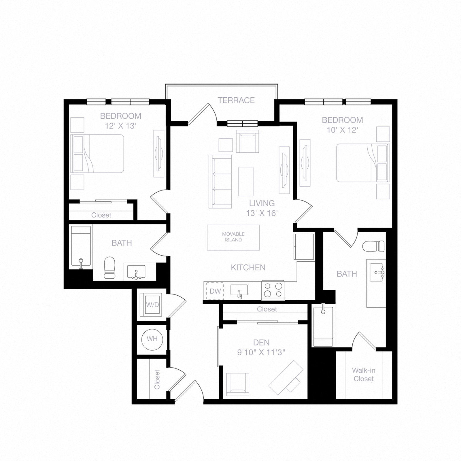 Floor plan layout diagram for B7