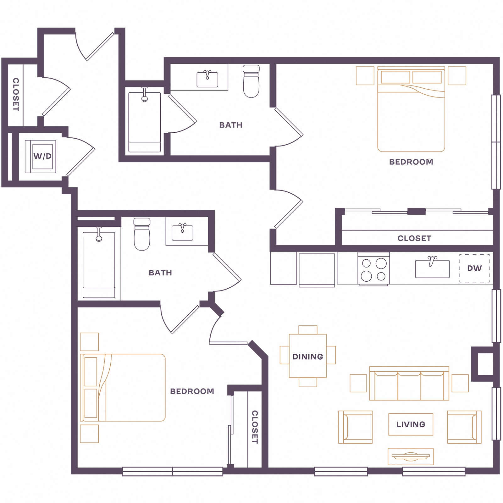 Floor plan layout diagram for B8