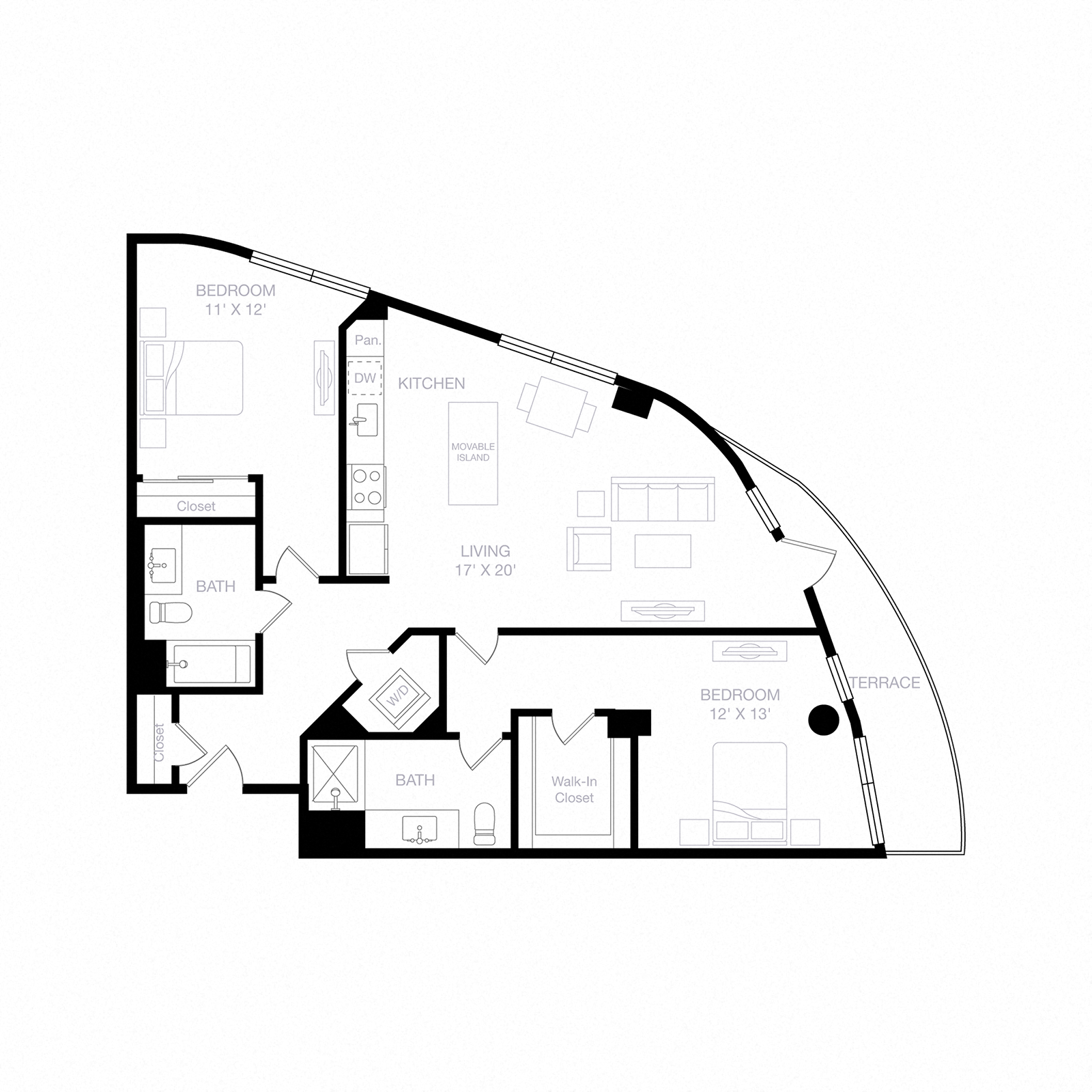 Floor plan layout diagram for B8