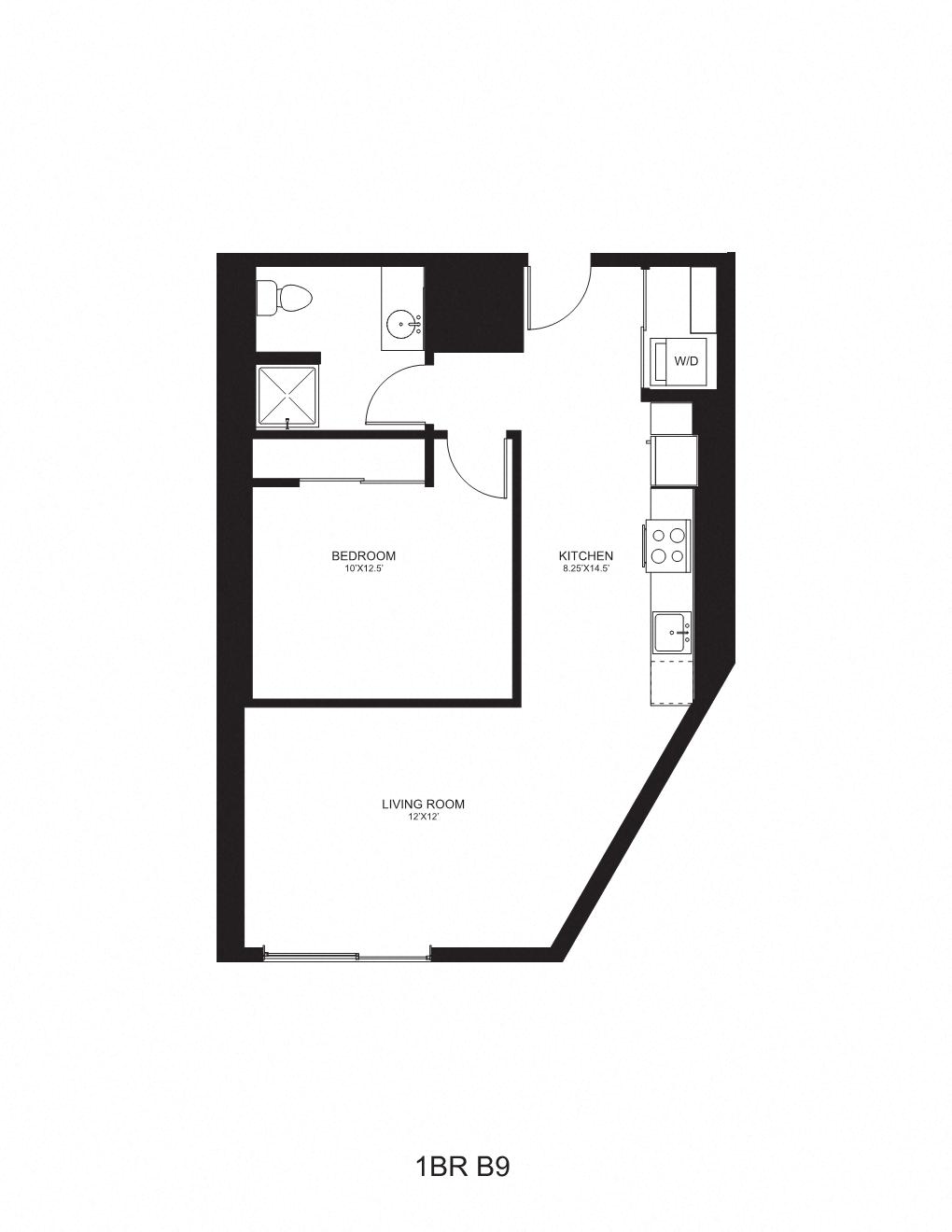 Floor plan layout diagram for B9