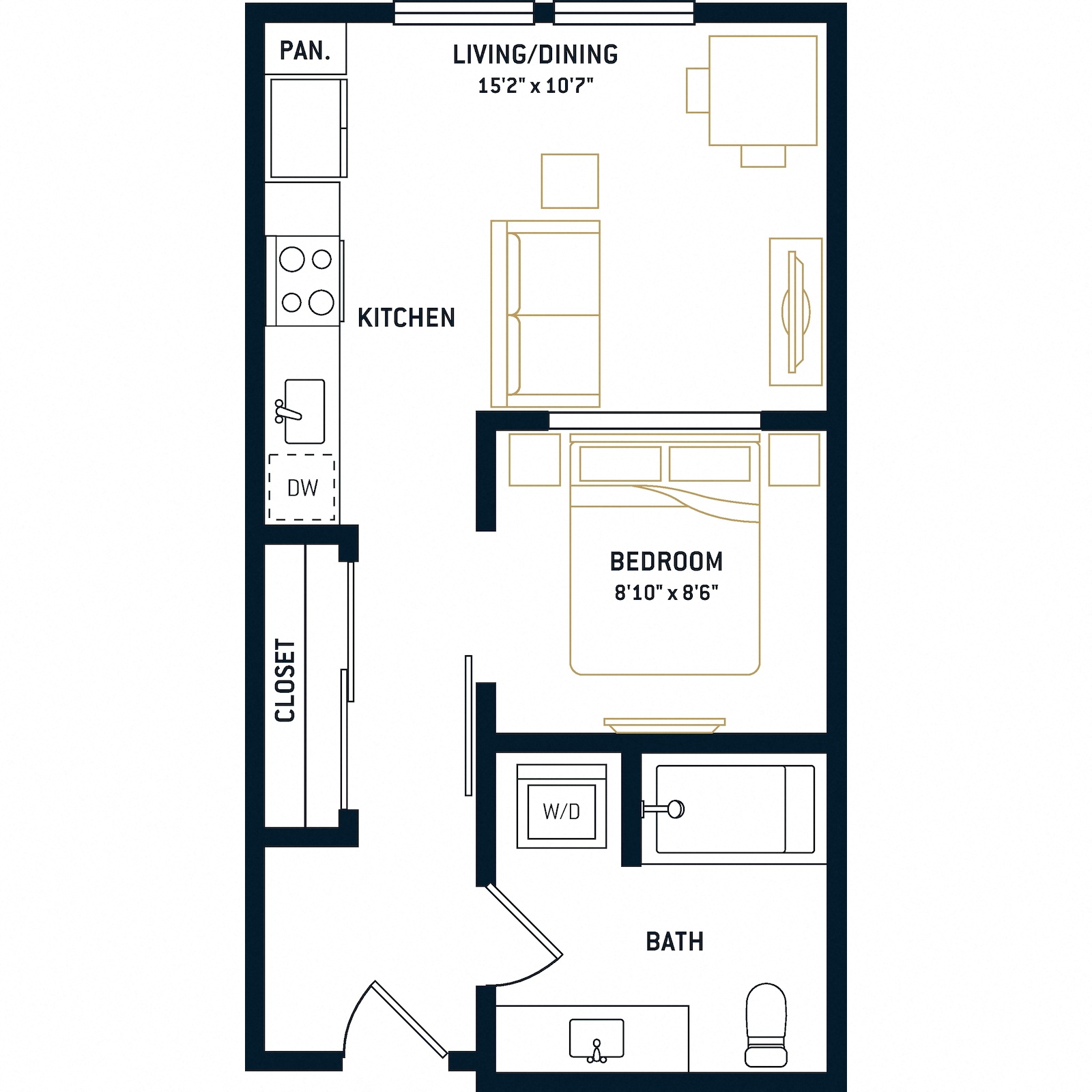 Floor plan layout diagram for A1