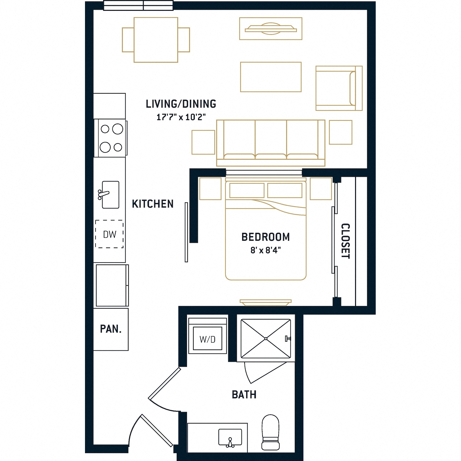 Floor plan layout diagram for A4