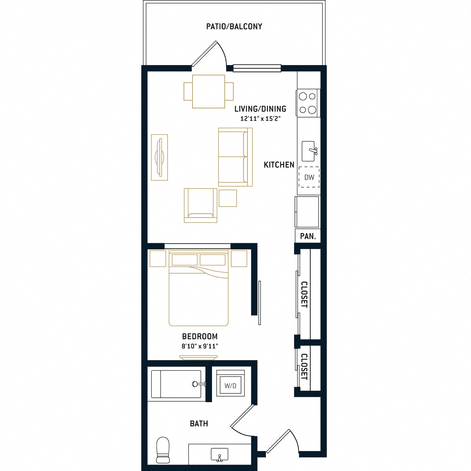 Floor plan layout diagram for A5B